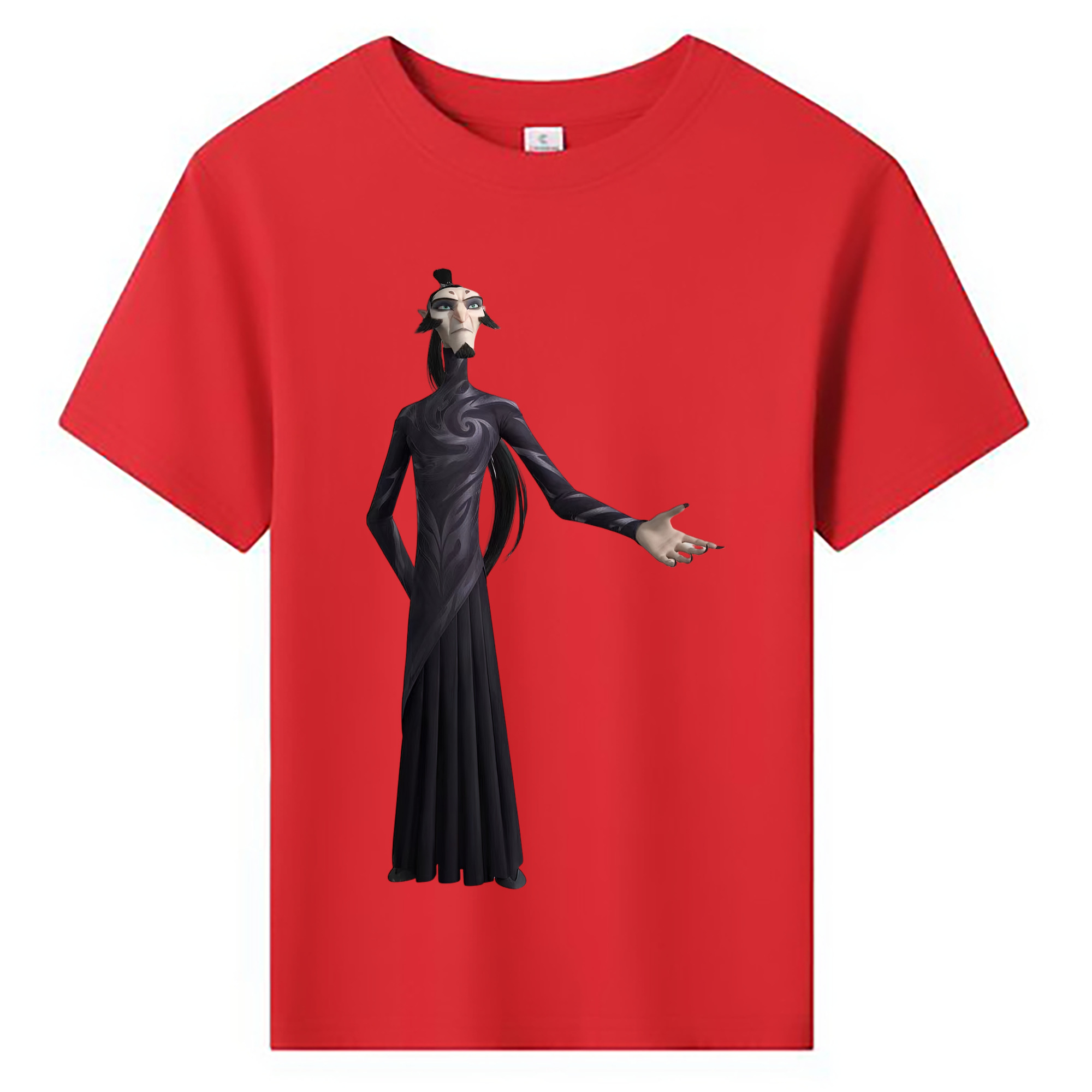 （画像用） Ne Zha 2 ナタ 魔童の大暴れ 綿100％キッズTシャツ（フロントプリント）