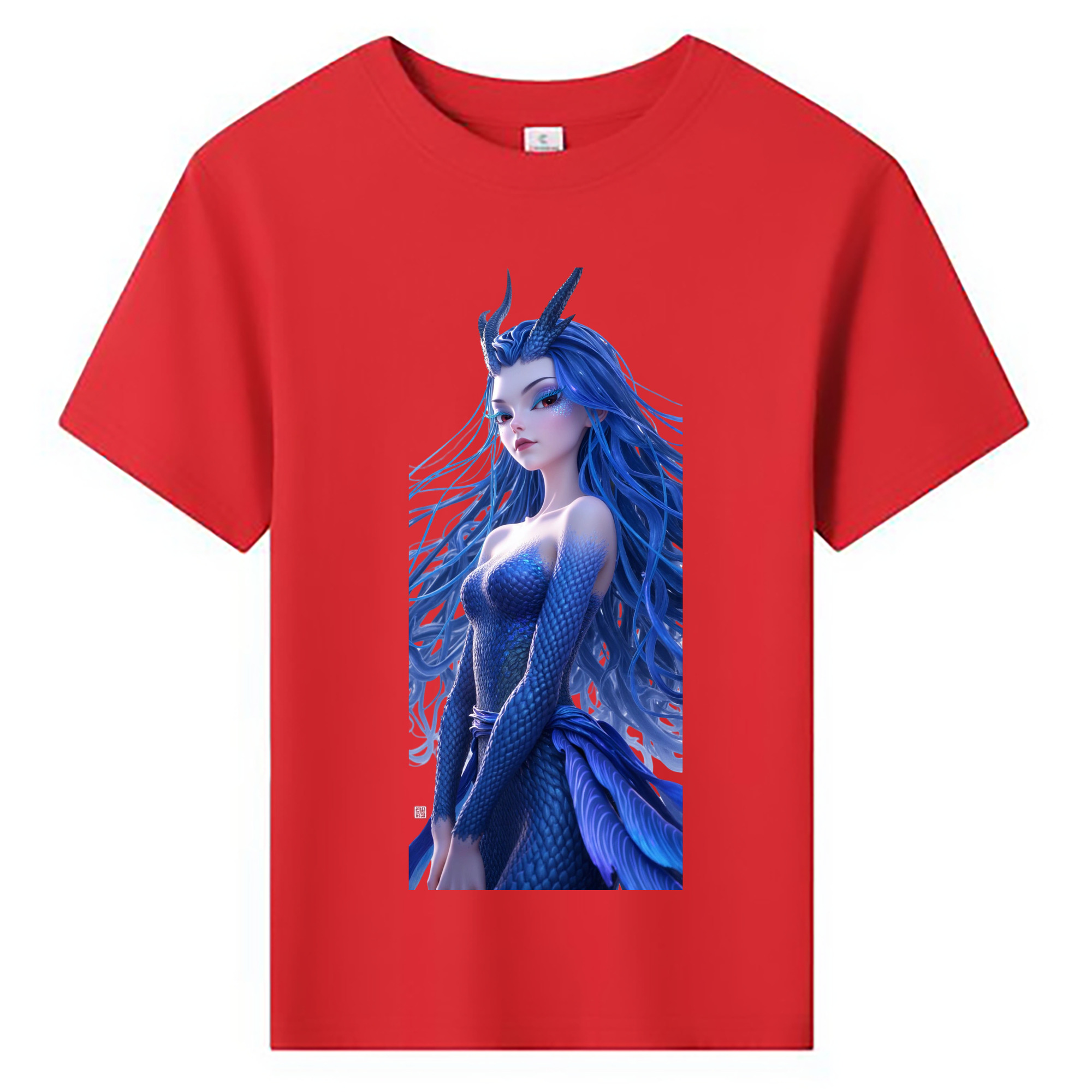 （画像用） Ne Zha 2 ナタ 魔童の大暴れ 綿100％キッズTシャツ（フロントプリント）