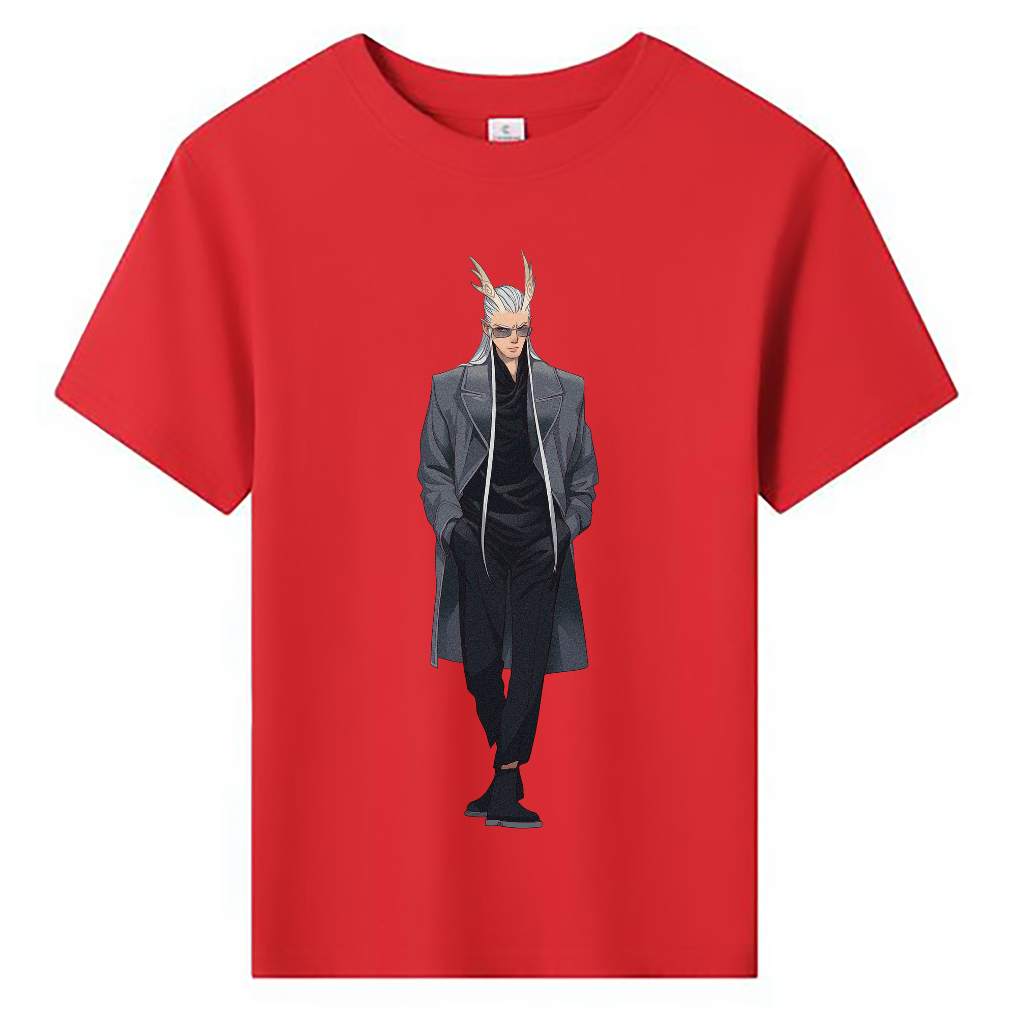 （画像用） Ne Zha 2 ナタ 魔童の大暴れ 綿100％キッズTシャツ（フロントプリント）