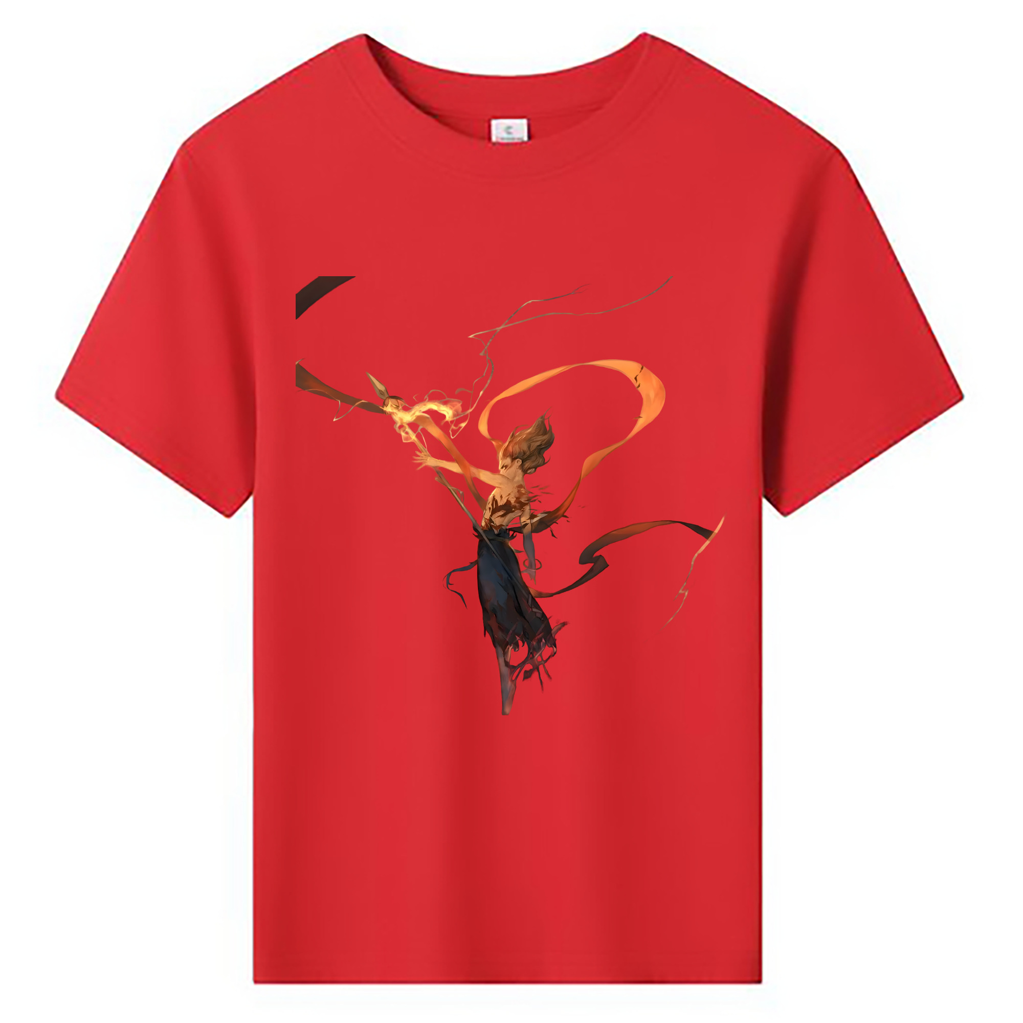 （画像用） Ne Zha 2 ナタ 魔童の大暴れ 綿100％キッズTシャツ（フロントプリント）