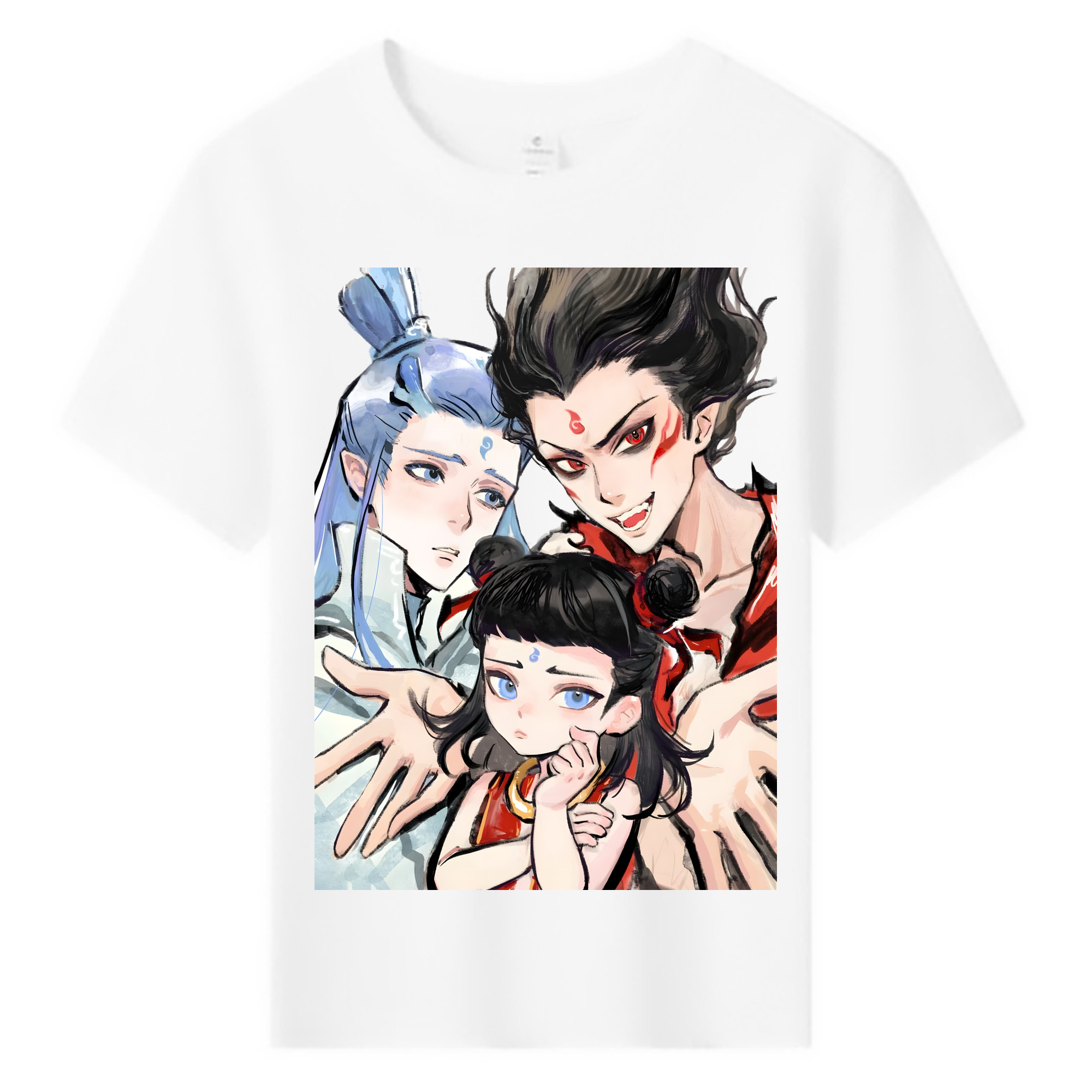 （画像用） Ne Zha 2 ナタ 魔童の大暴れ 綿100％キッズTシャツ（フロントプリント）