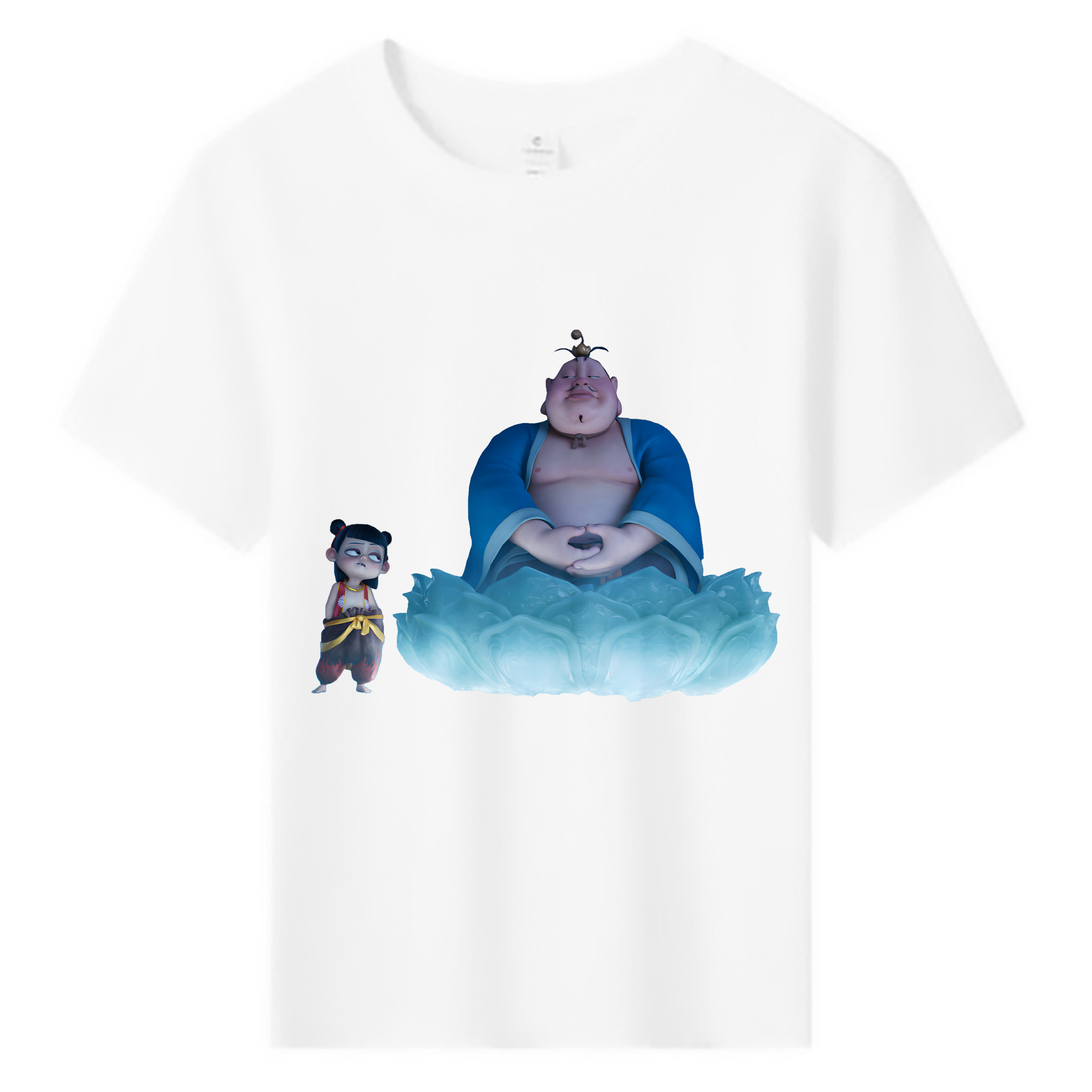 （画像用） Ne Zha 2 ナタ 魔童の大暴れ 綿100％キッズTシャツ（フロントプリント）