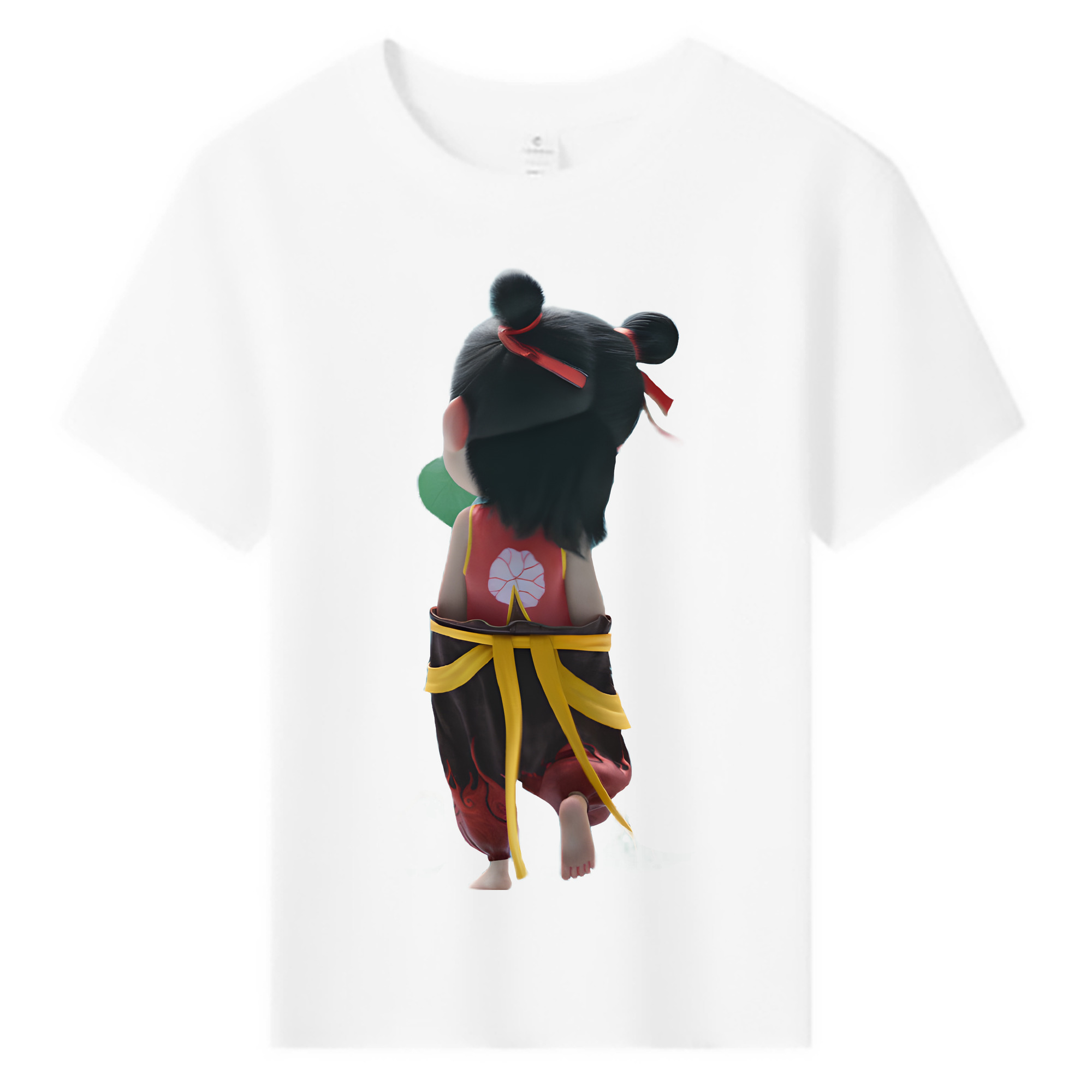 （画像用） Ne Zha 2 ナタ 魔童の大暴れ 綿100％キッズTシャツ（フロントプリント）