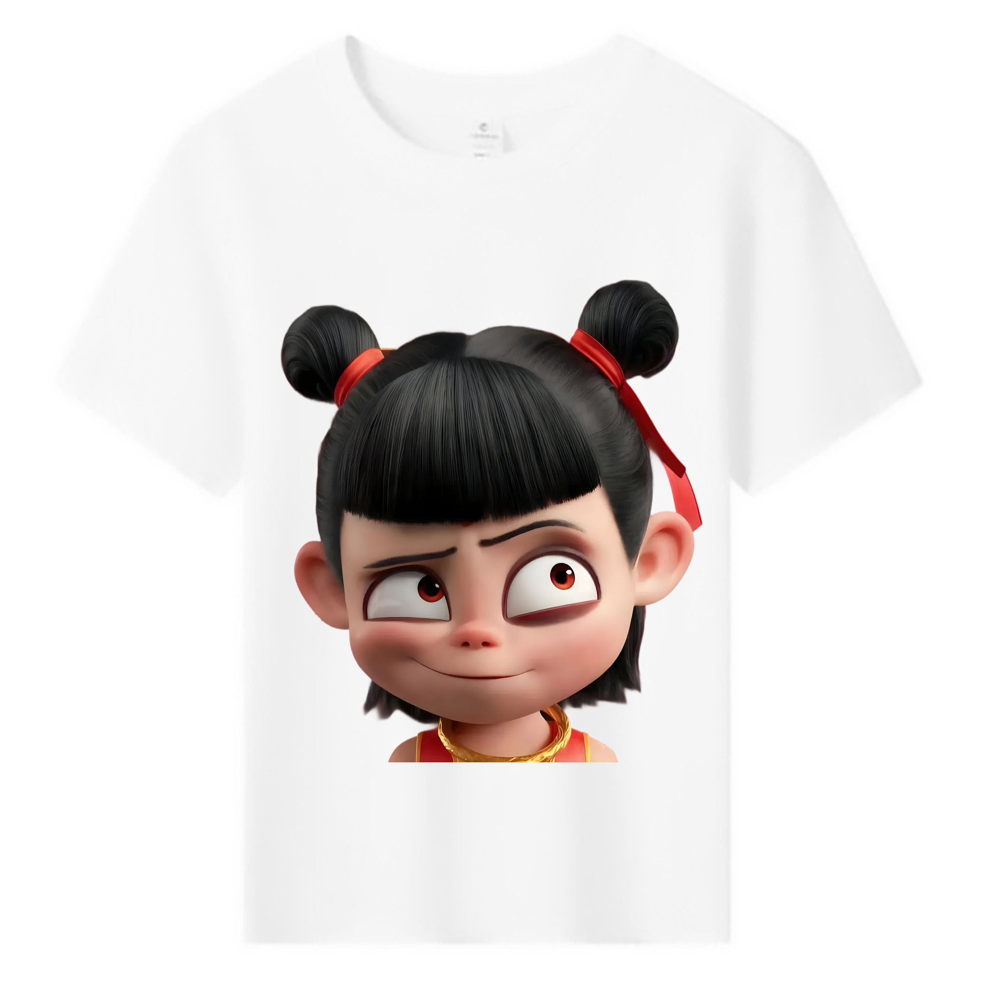 （画像用） Ne Zha 2 ナタ 魔童の大暴れ 綿100％キッズTシャツ（フロントプリント）