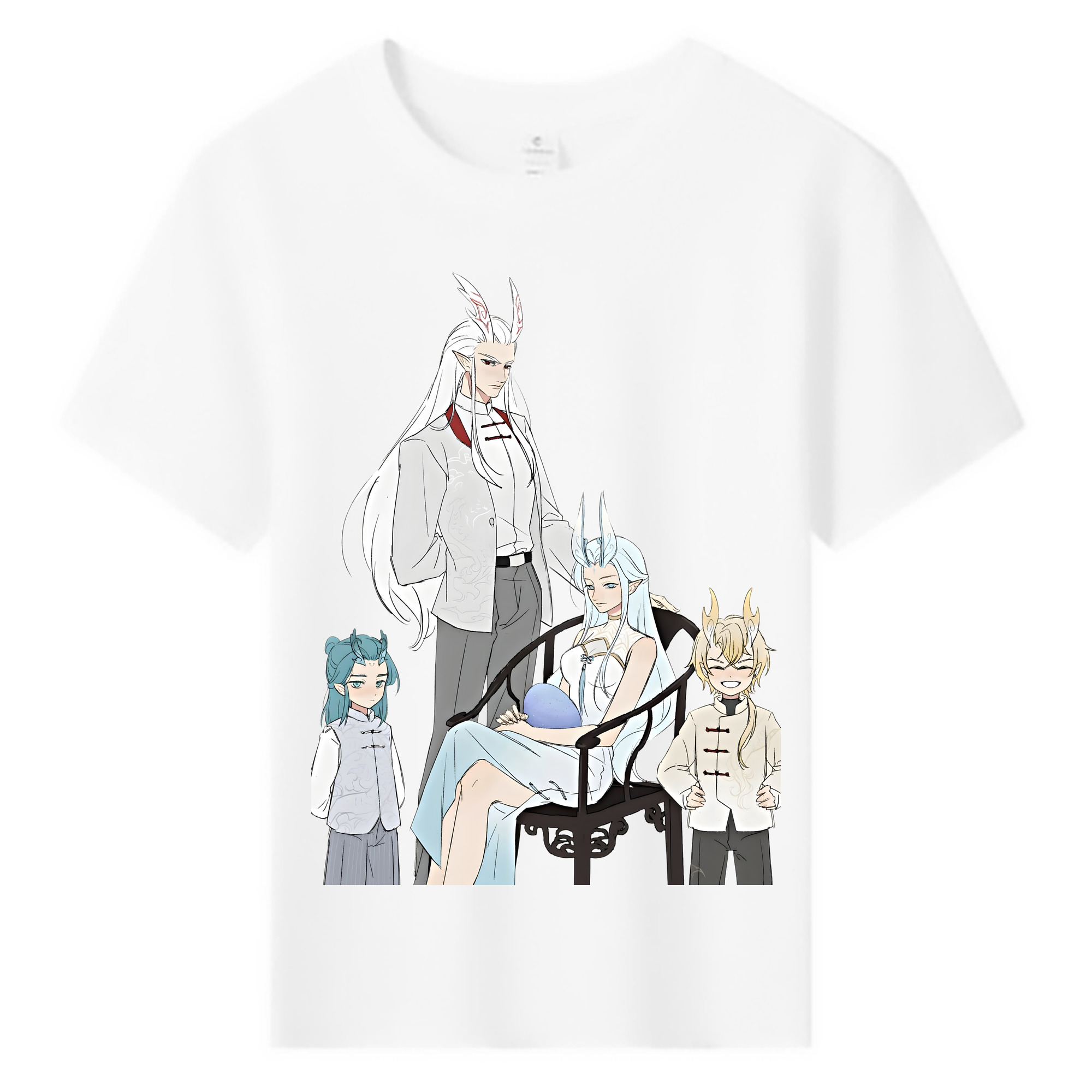 （画像用） Ne Zha 2 ナタ 魔童の大暴れ 綿100％キッズTシャツ（フロントプリント）