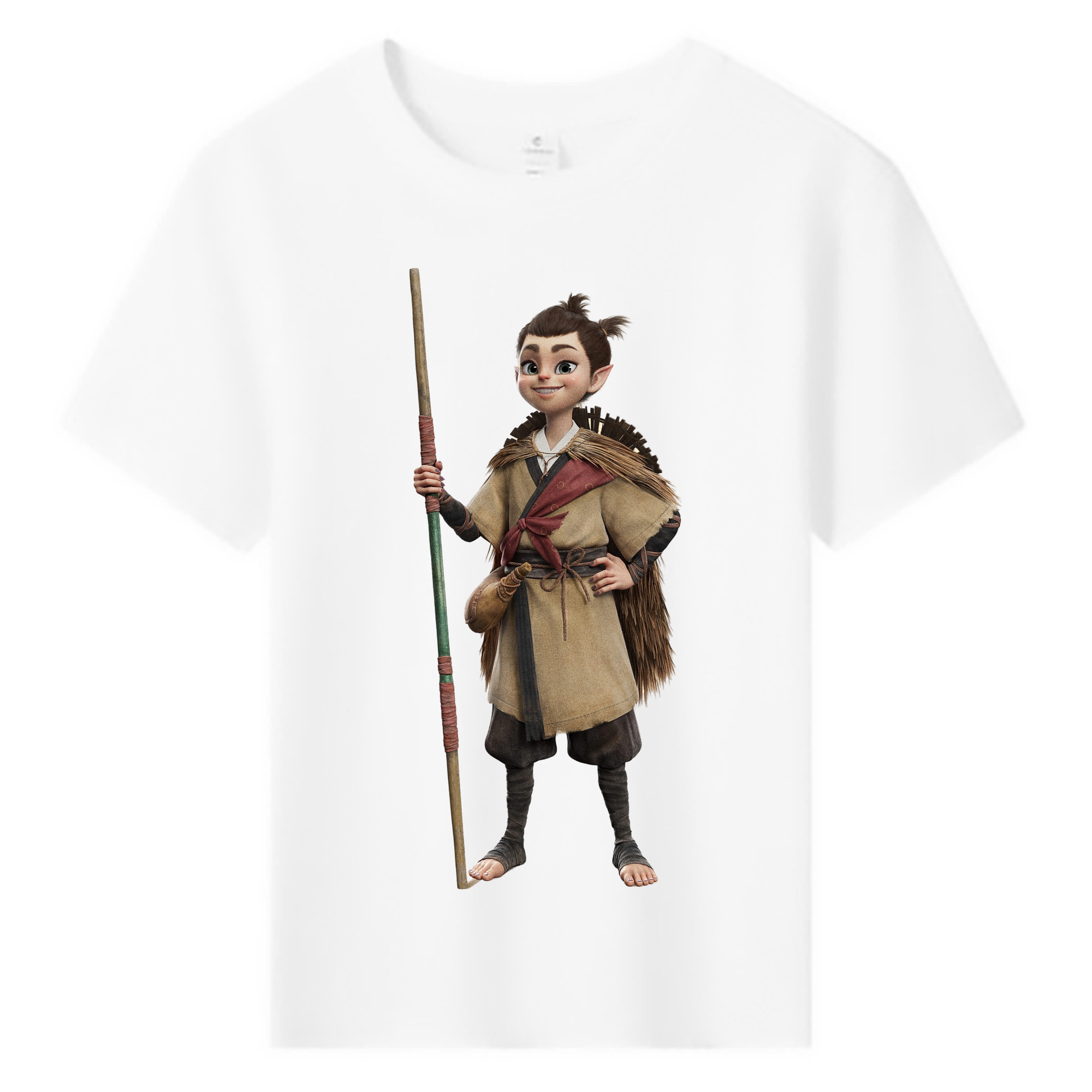 （画像用） Ne Zha 2 ナタ 魔童の大暴れ 綿100％キッズTシャツ（フロントプリント）