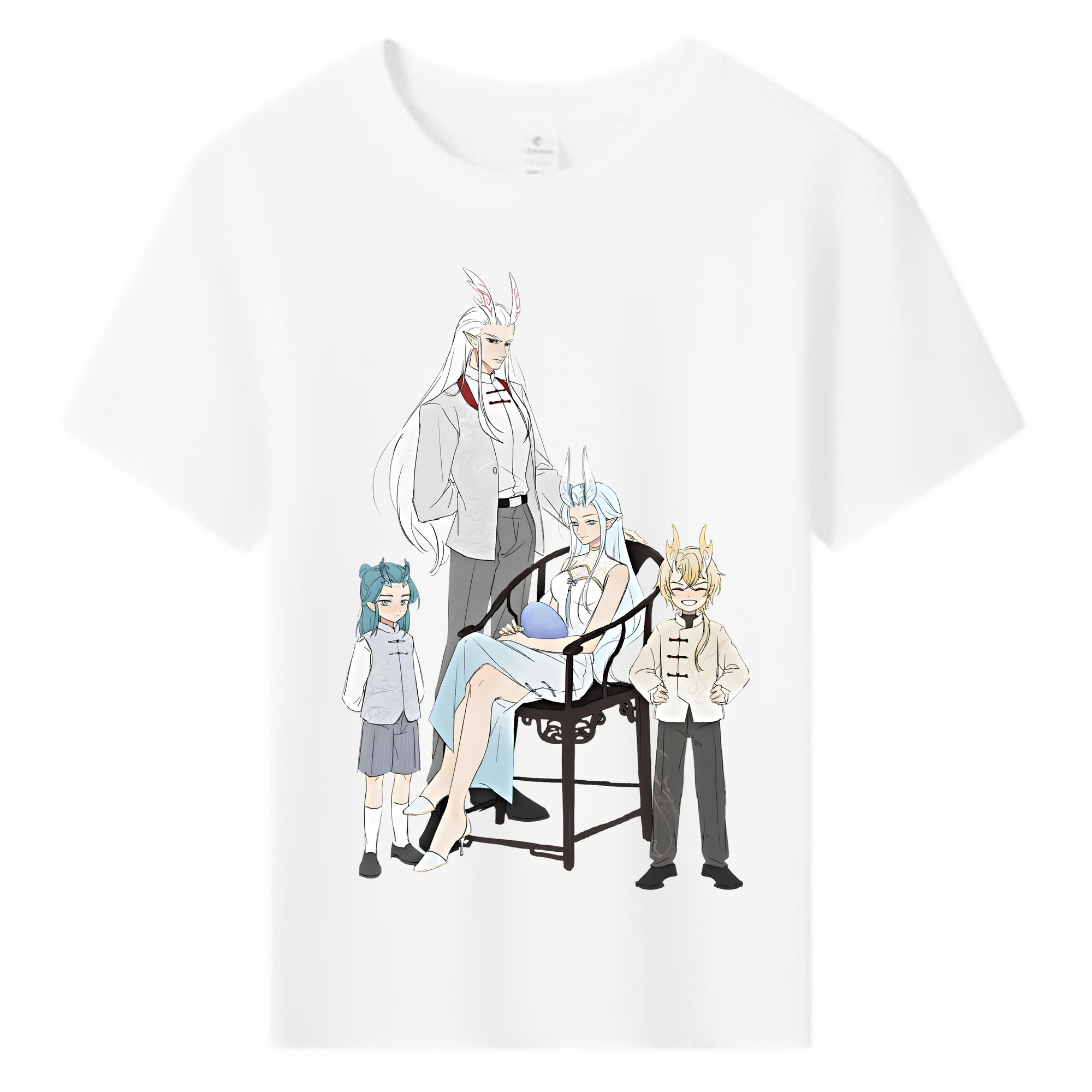 （画像用） Ne Zha 2 ナタ 魔童の大暴れ 綿100％キッズTシャツ（フロントプリント）
