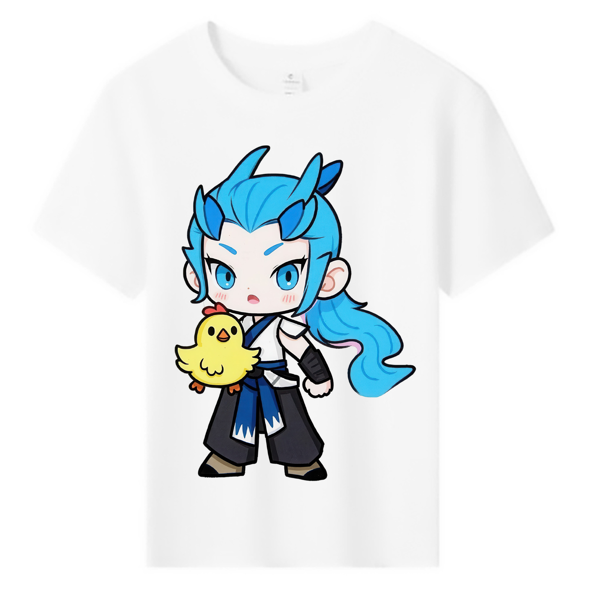 （画像用） Ne Zha 2 ナタ 魔童の大暴れ 綿100％キッズTシャツ（フロントプリント）