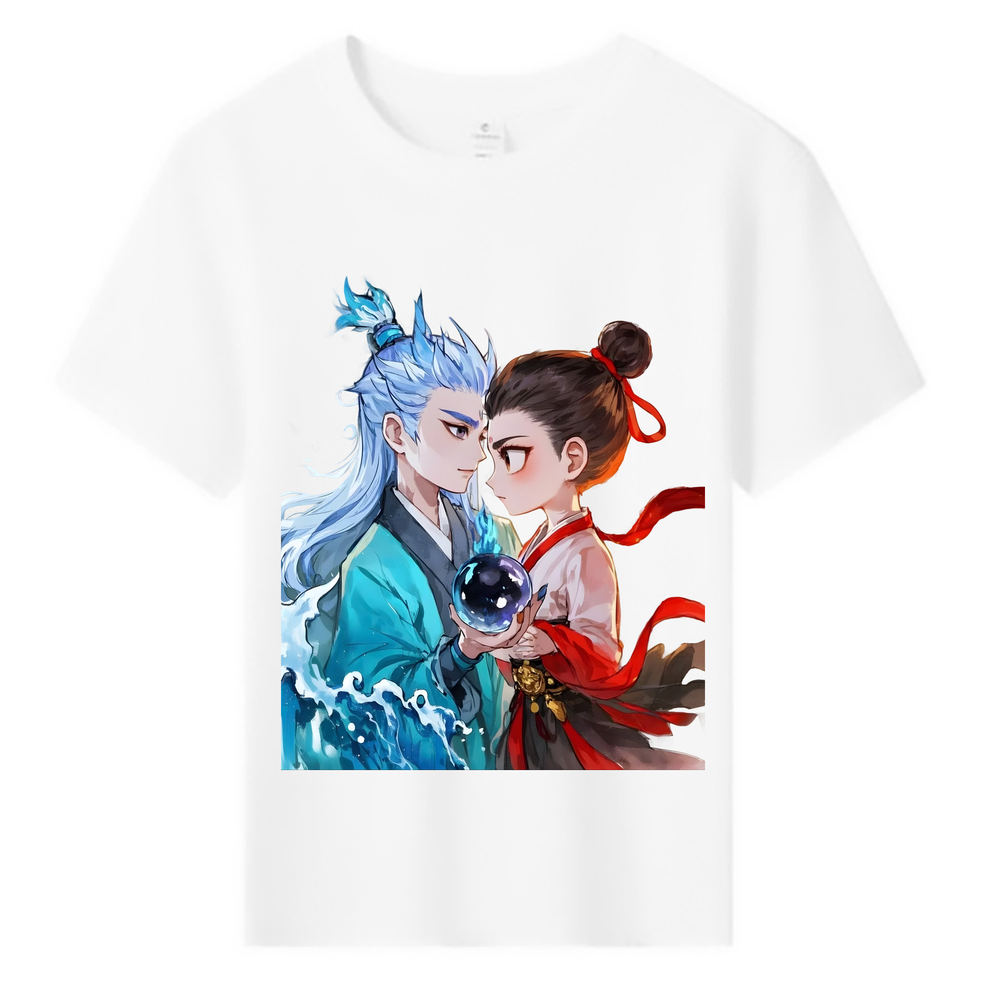 （画像用） Ne Zha 2 ナタ 魔童の大暴れ 綿100％キッズTシャツ（フロントプリント）