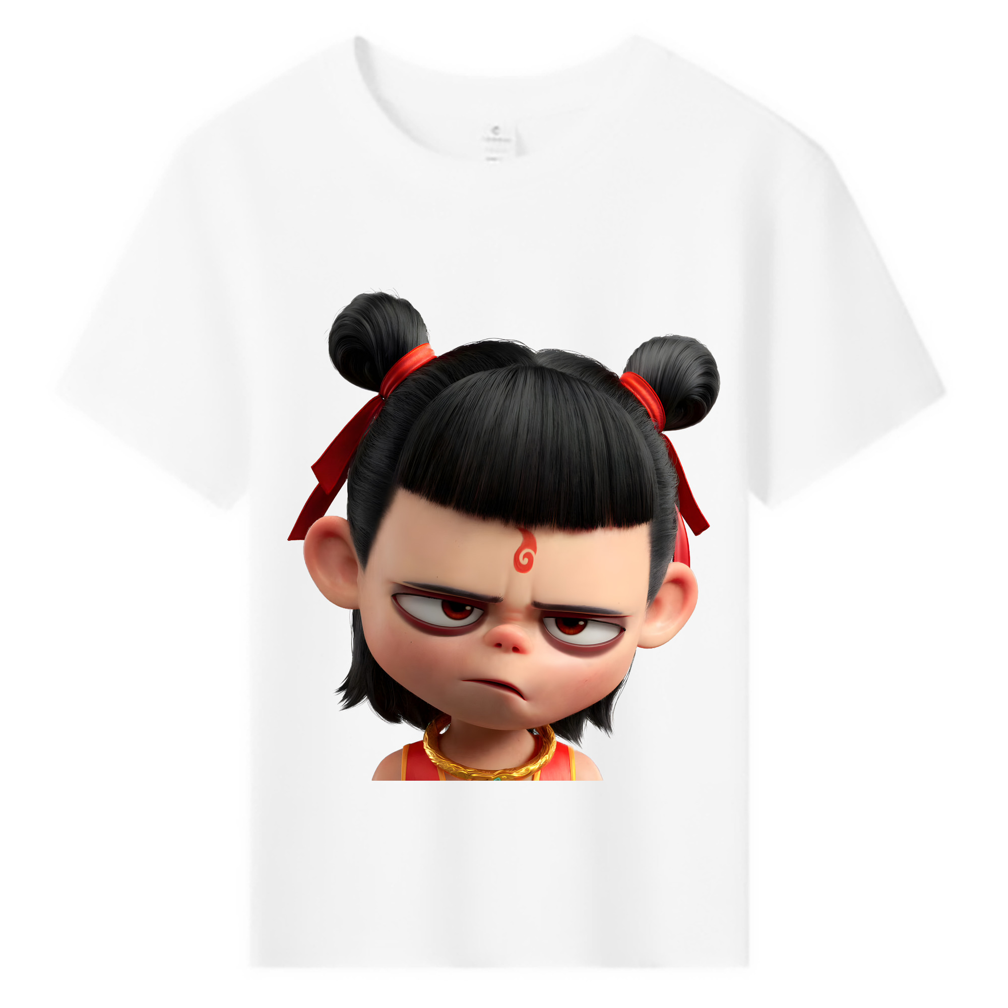 （画像用） Ne Zha 2 ナタ 魔童の大暴れ 綿100％キッズTシャツ（フロントプリント）