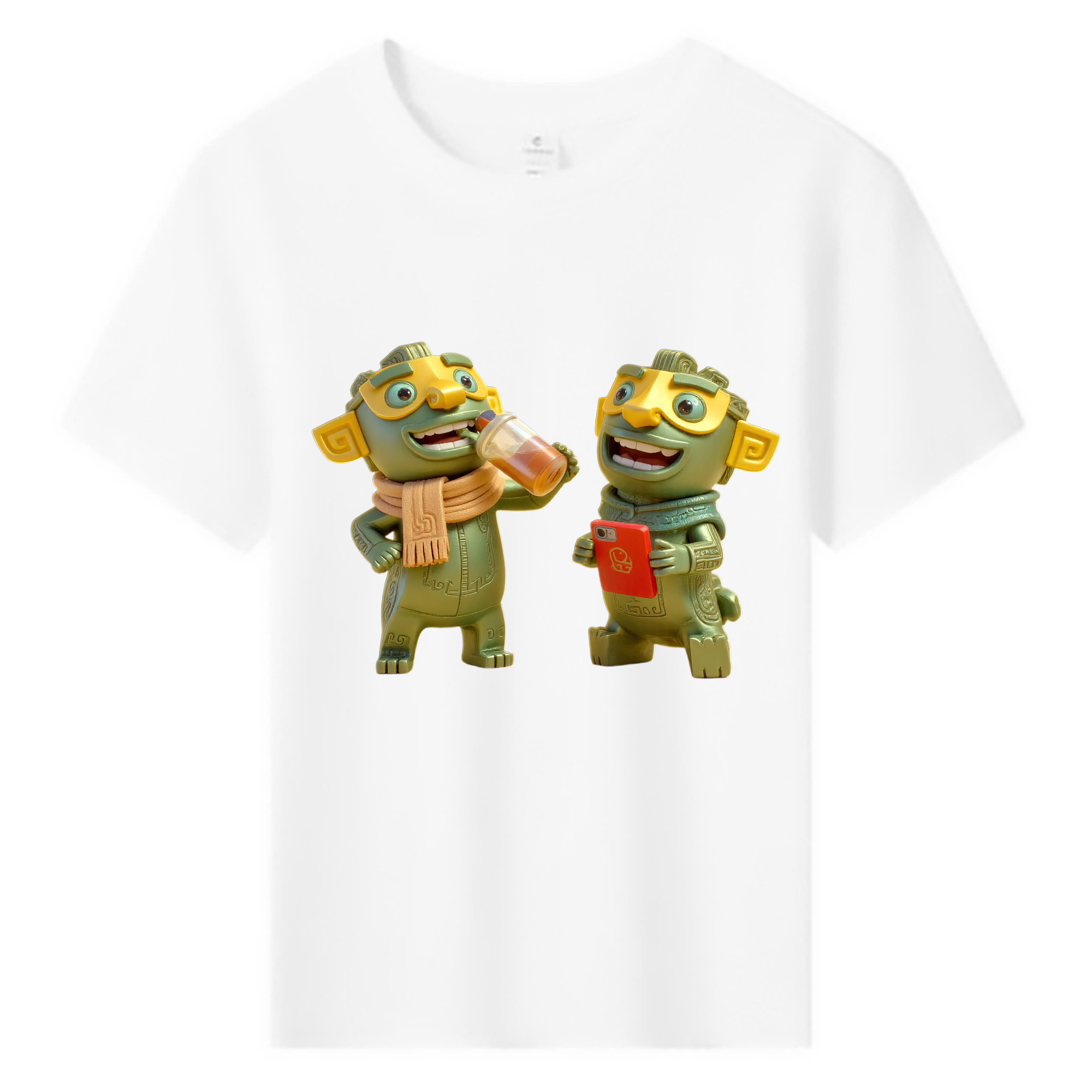 （画像用） Ne Zha 2 ナタ 魔童の大暴れ 綿100％キッズTシャツ（フロントプリント）