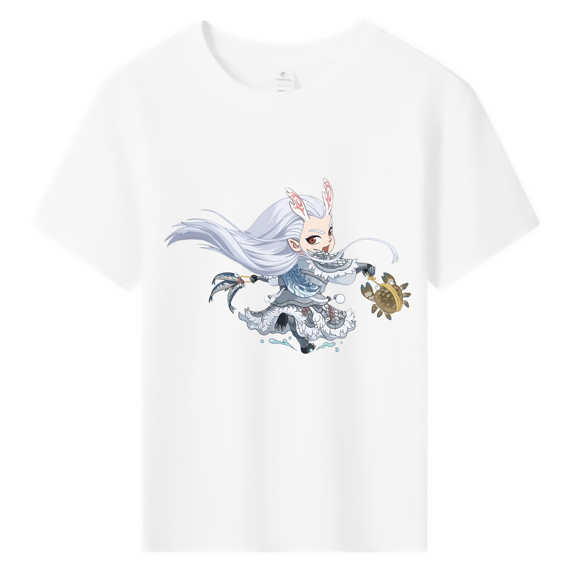 （画像用） Ne Zha 2 ナタ 魔童の大暴れ 綿100％キッズTシャツ（フロントプリント）