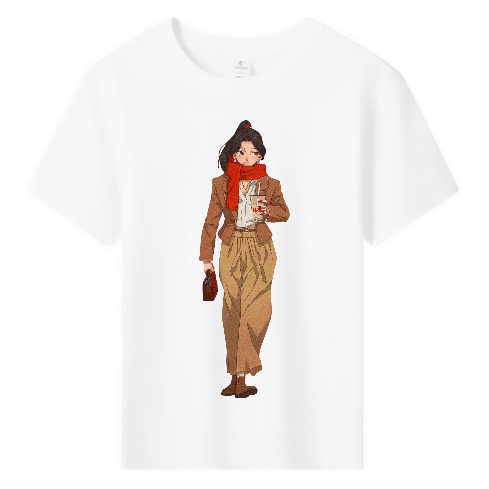 （画像用） Ne Zha 2 ナタ 魔童の大暴れ 綿100％キッズTシャツ（フロントプリント）