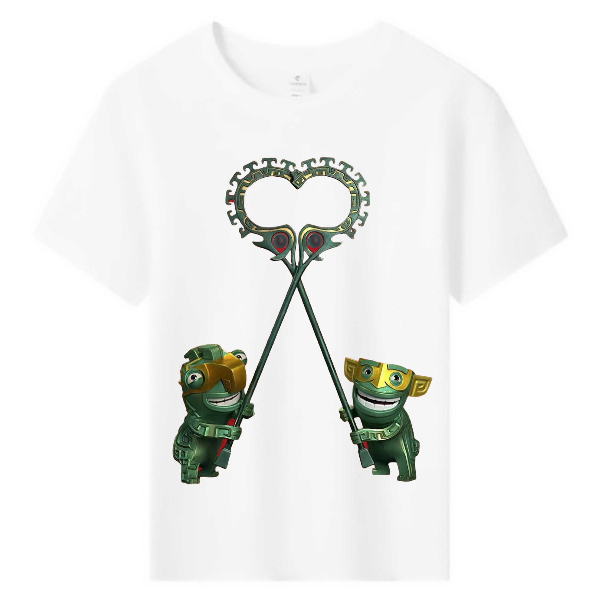 （画像用） Ne Zha 2 ナタ 魔童の大暴れ 綿100％キッズTシャツ（フロントプリント）