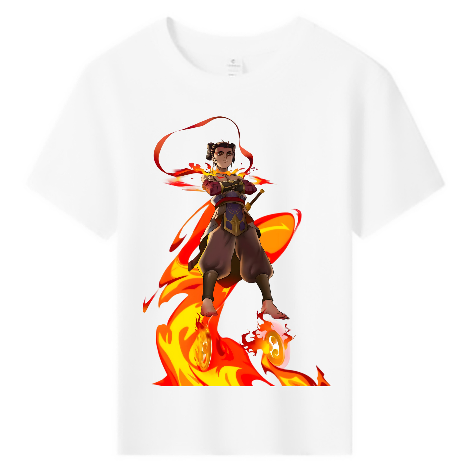 （画像用） Ne Zha 2 ナタ 魔童の大暴れ 綿100％キッズTシャツ（フロントプリント）