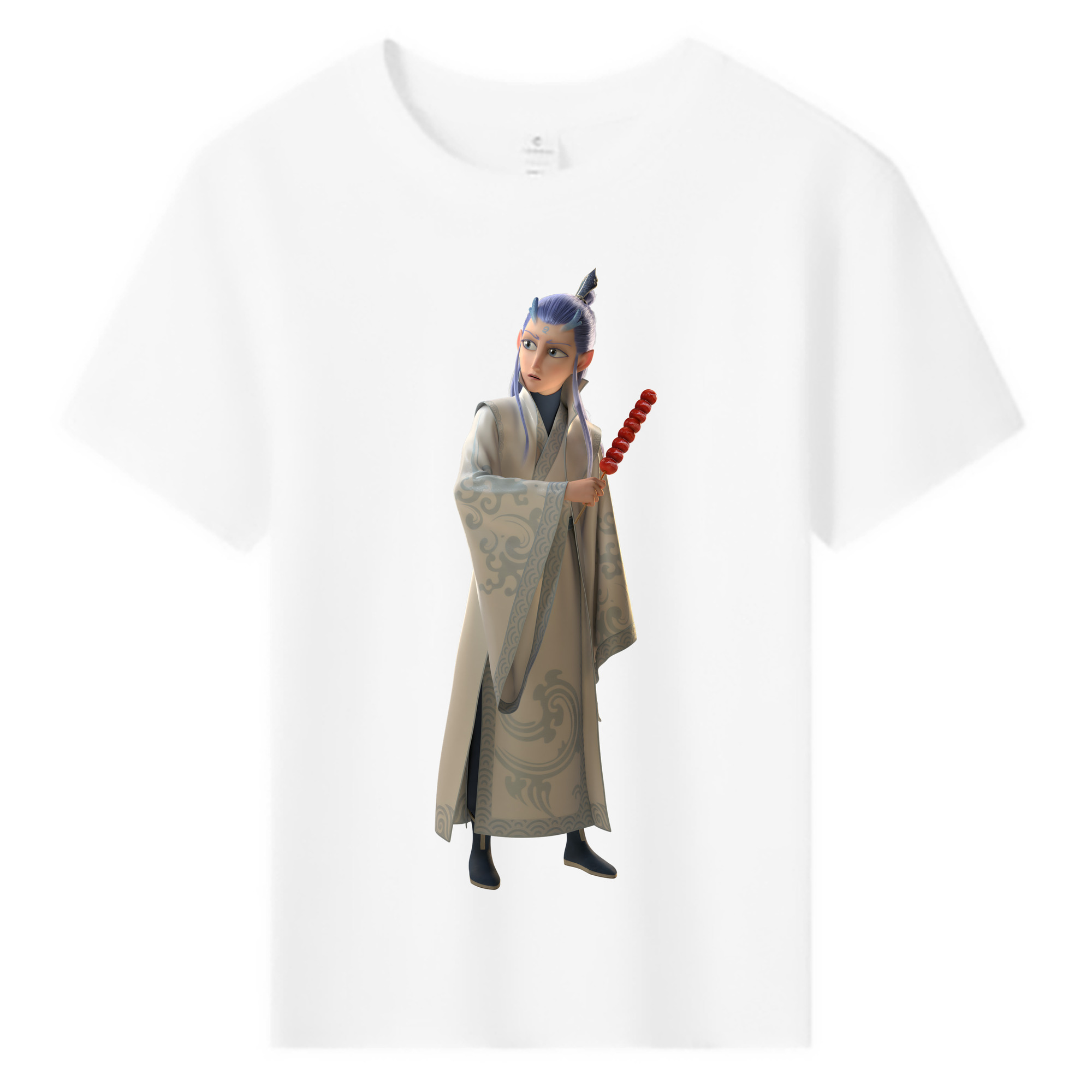 （画像用） Ne Zha 2 ナタ 魔童の大暴れ 綿100％キッズTシャツ（フロントプリント）