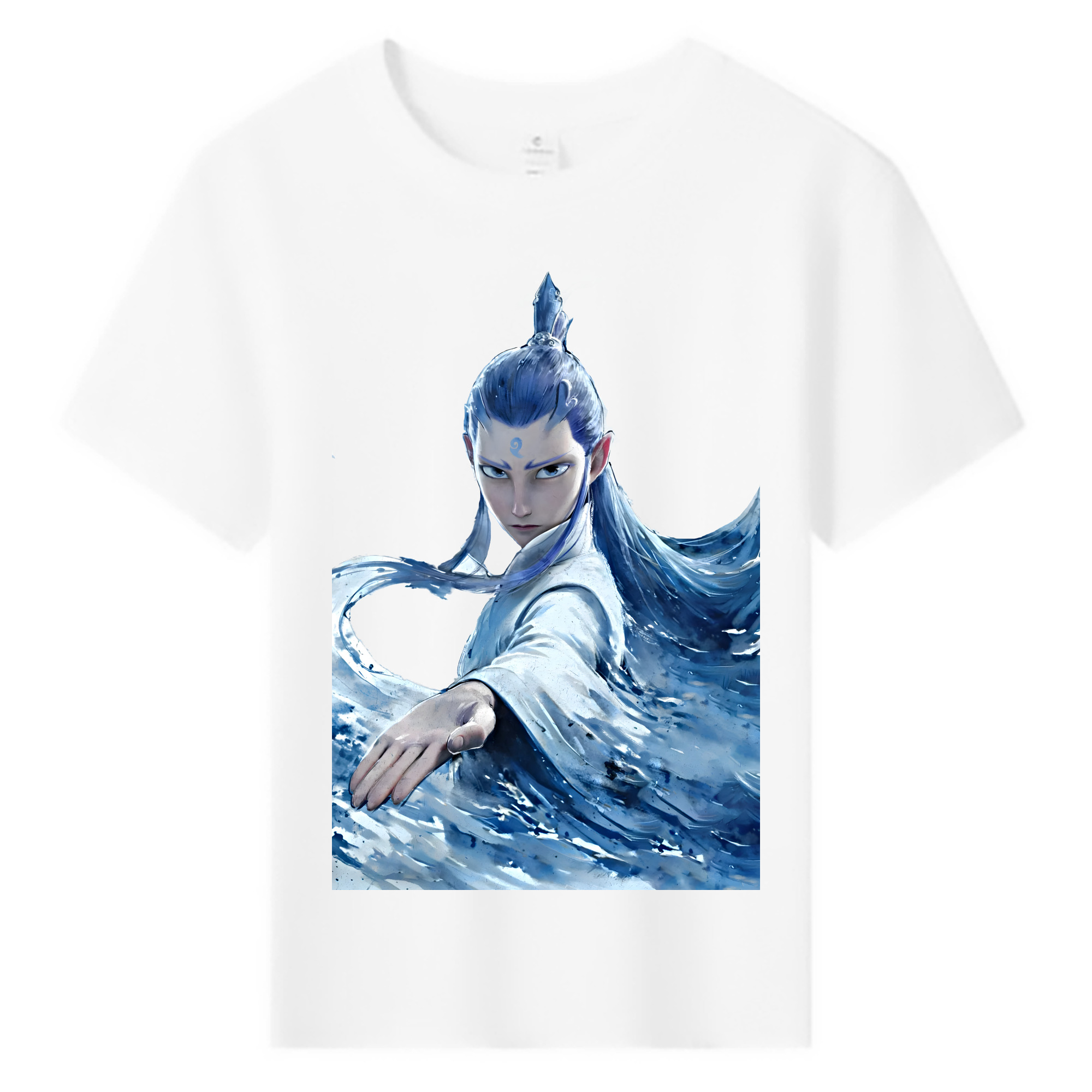 （画像用） Ne Zha 2 ナタ 魔童の大暴れ 綿100％キッズTシャツ（フロントプリント）