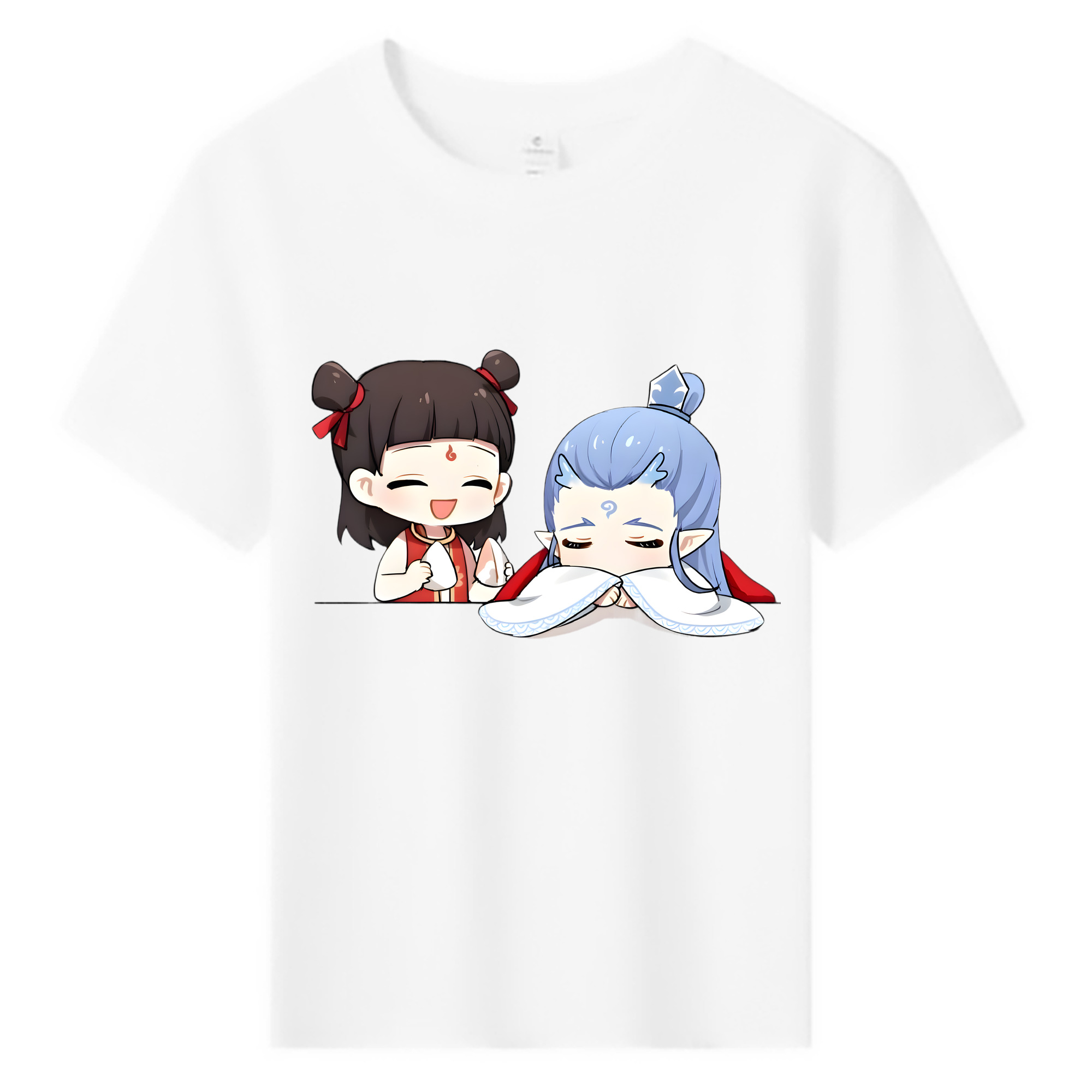 （画像用） Ne Zha 2 ナタ 魔童の大暴れ 綿100％キッズTシャツ（フロントプリント）