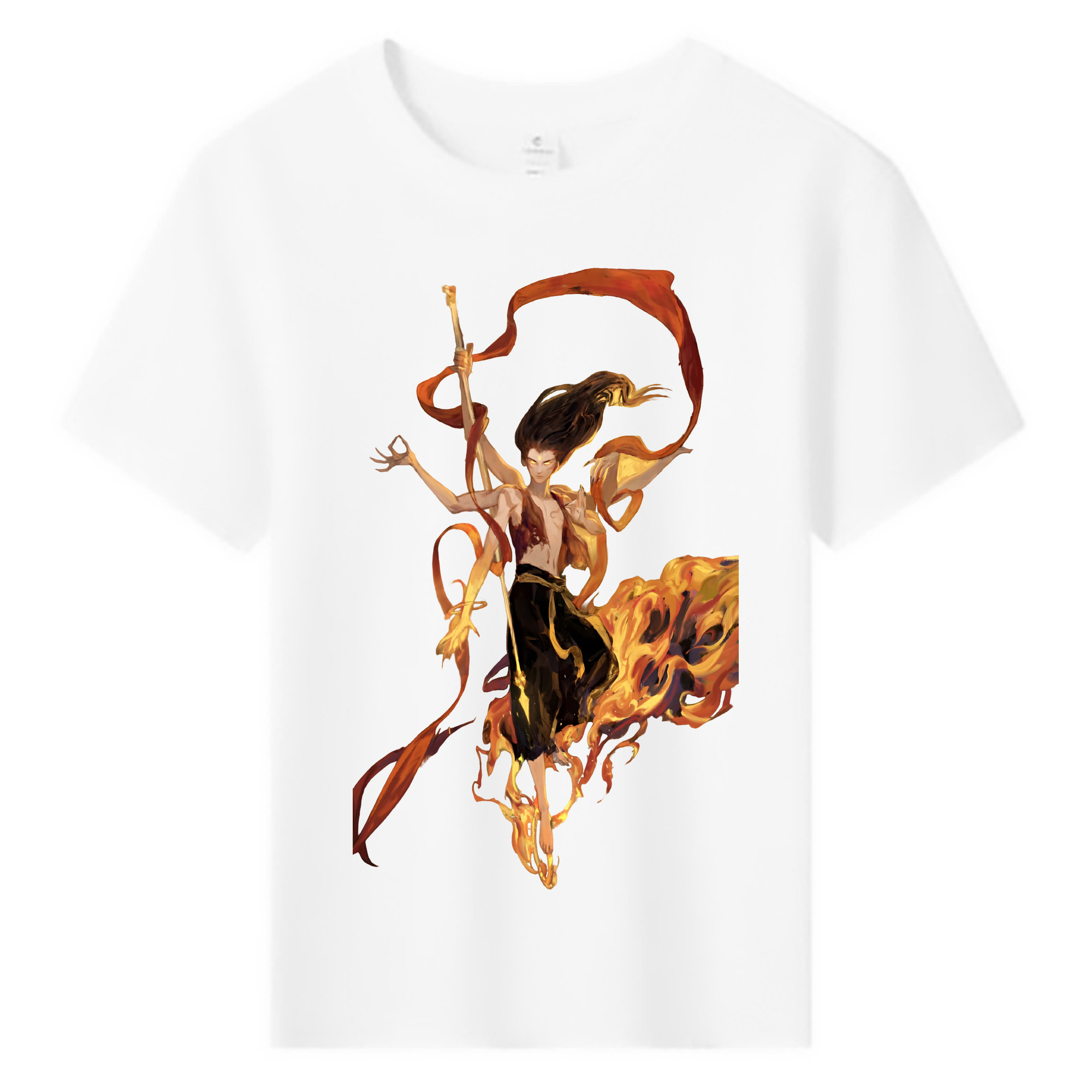 （画像用） Ne Zha 2 ナタ 魔童の大暴れ 綿100％キッズTシャツ（フロントプリント）