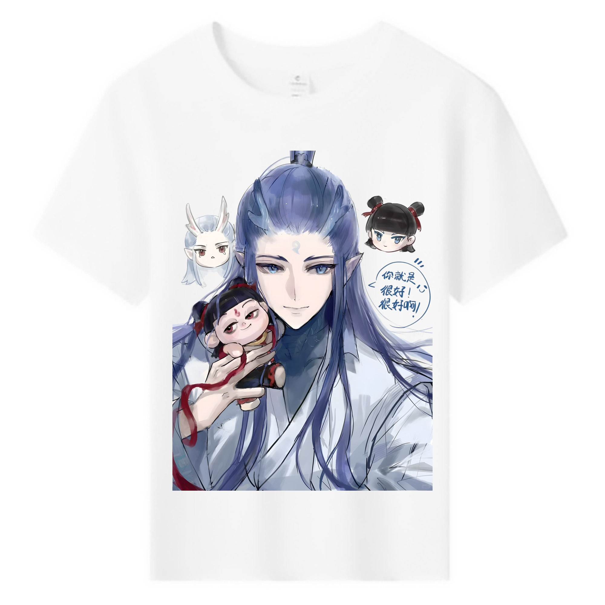 （画像用） Ne Zha 2 ナタ 魔童の大暴れ 綿100％キッズTシャツ（フロントプリント）
