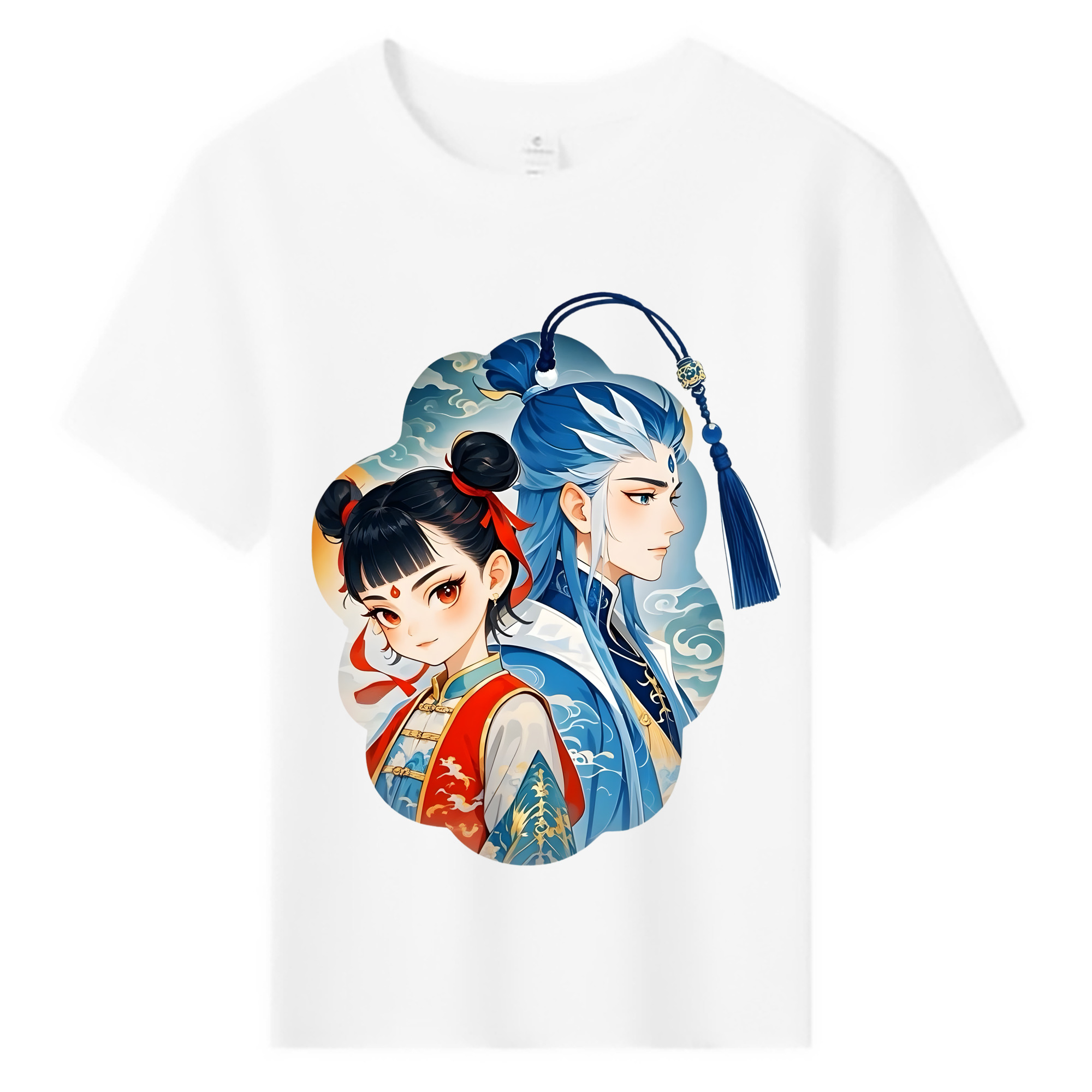 （画像用） Ne Zha 2 ナタ 魔童の大暴れ 綿100％キッズTシャツ（フロントプリント）