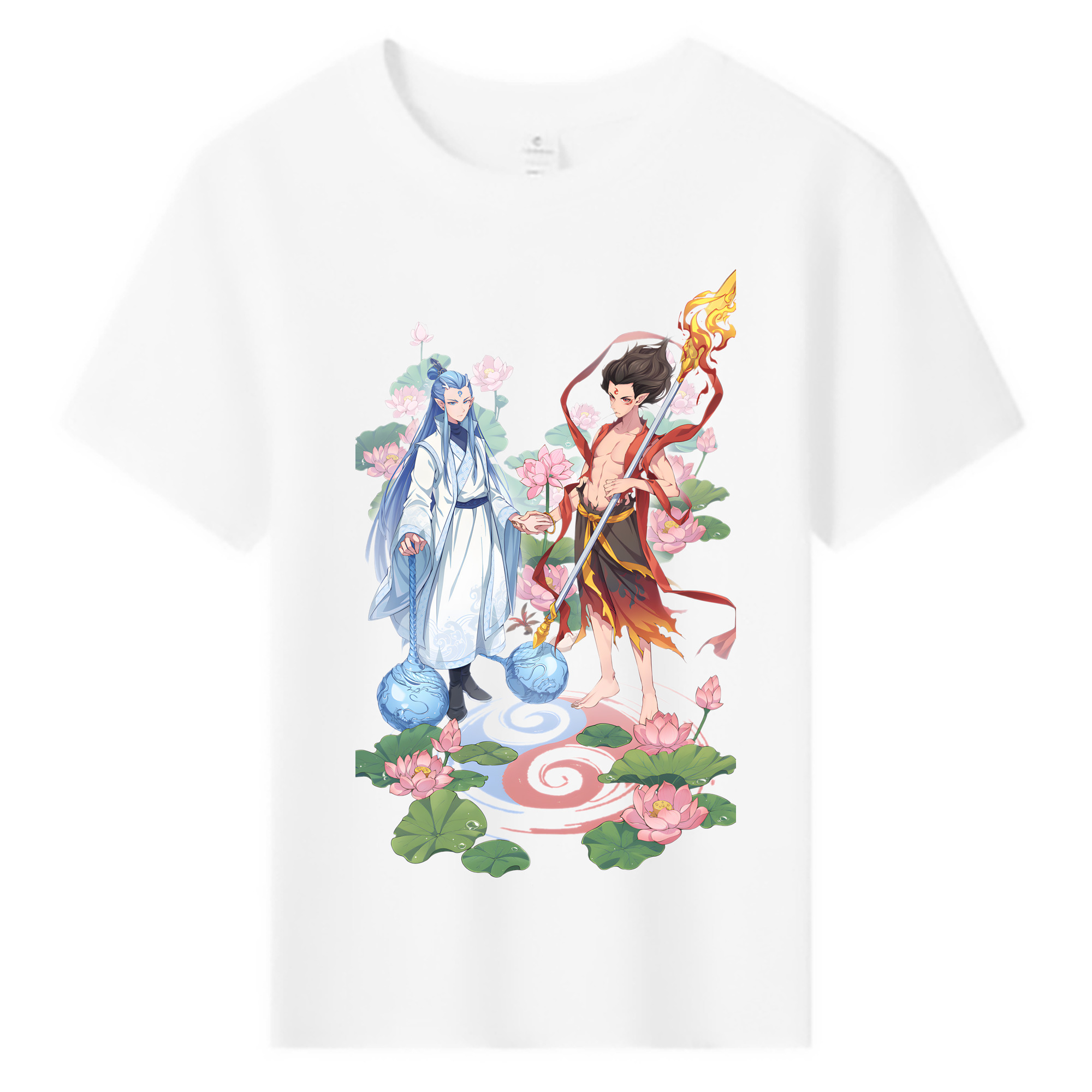 （画像用） Ne Zha 2 ナタ 魔童の大暴れ 綿100％キッズTシャツ（フロントプリント）