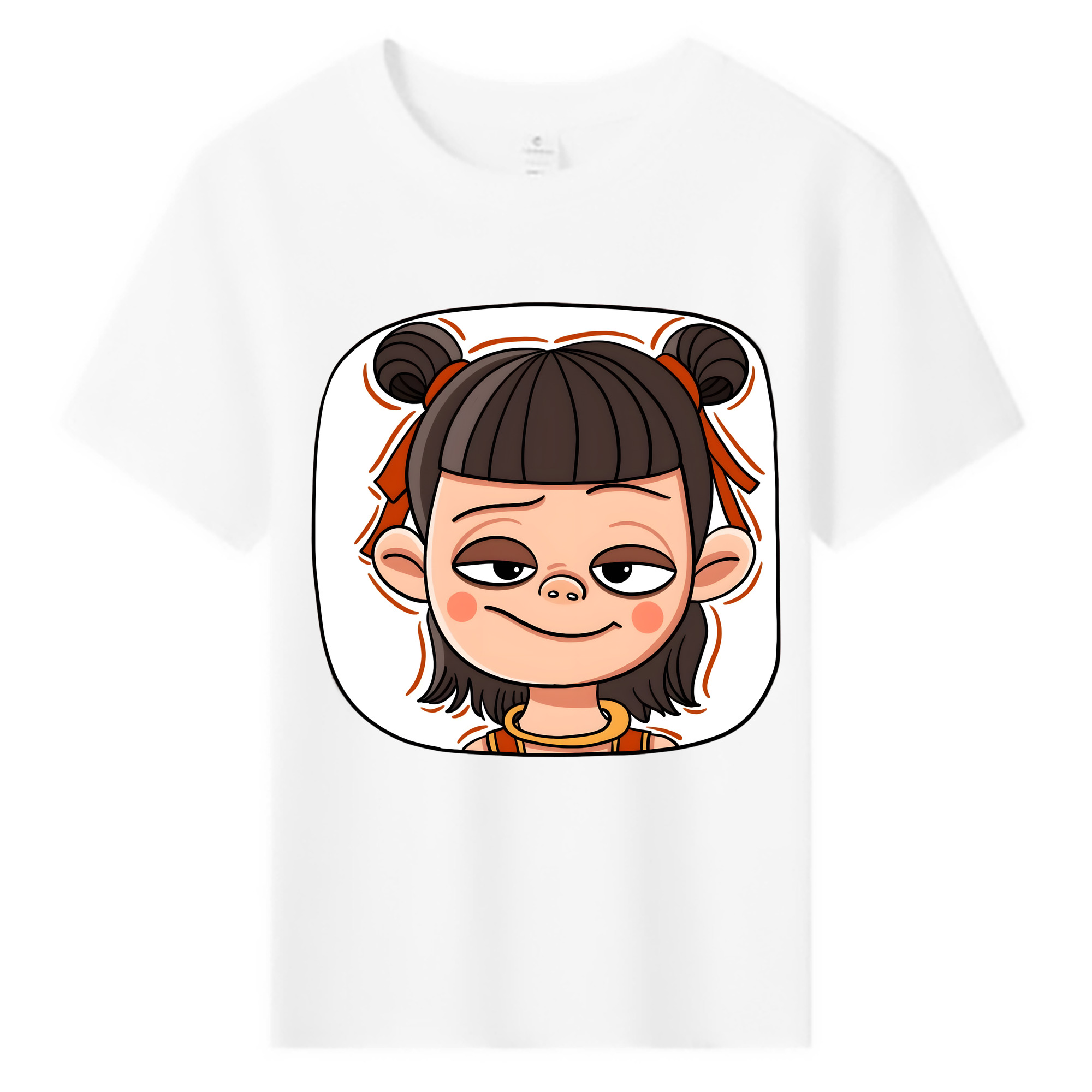 （画像用） Ne Zha 2 ナタ 魔童の大暴れ 綿100％キッズTシャツ（フロントプリント）