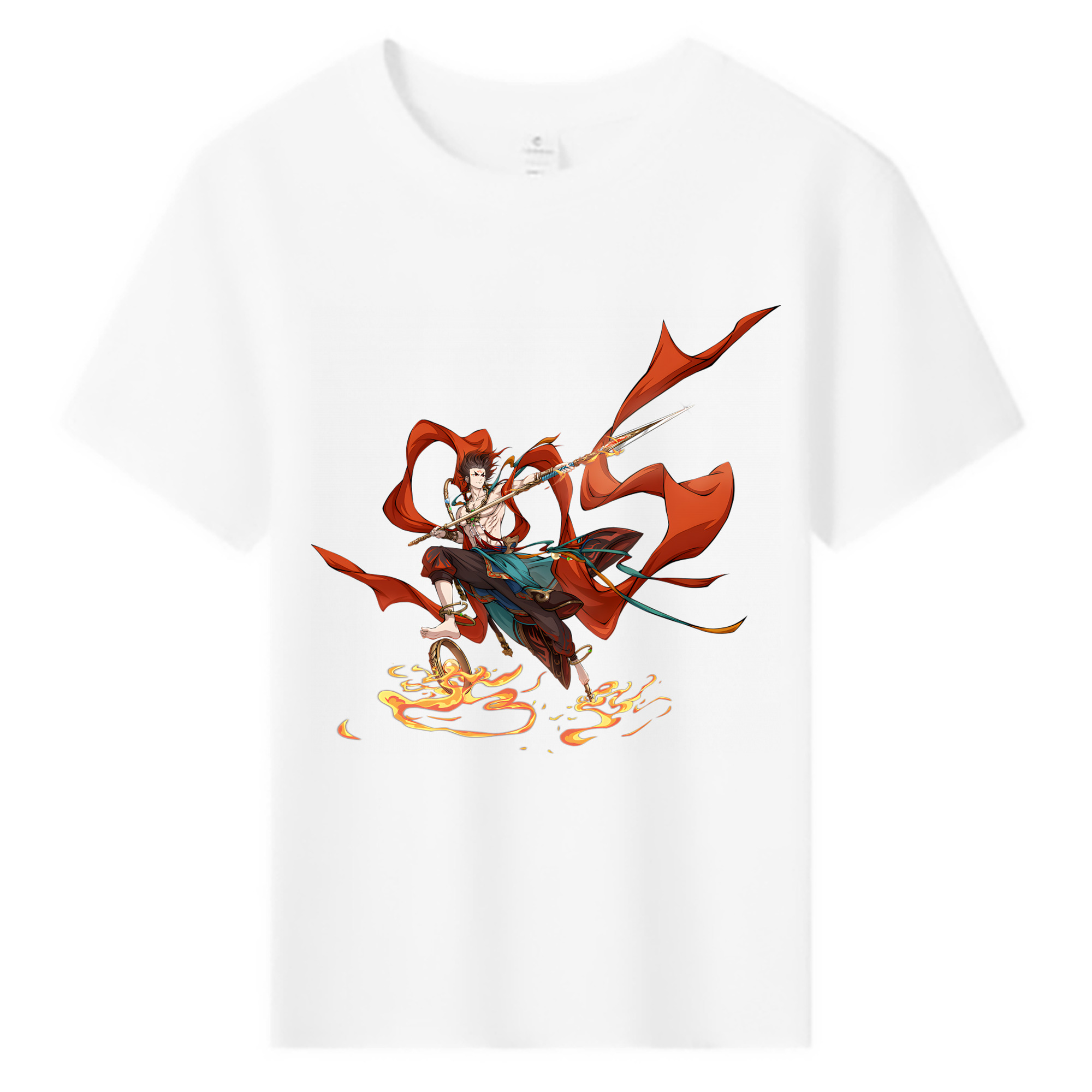 （画像用） Ne Zha 2 ナタ 魔童の大暴れ 綿100％キッズTシャツ（フロントプリント）