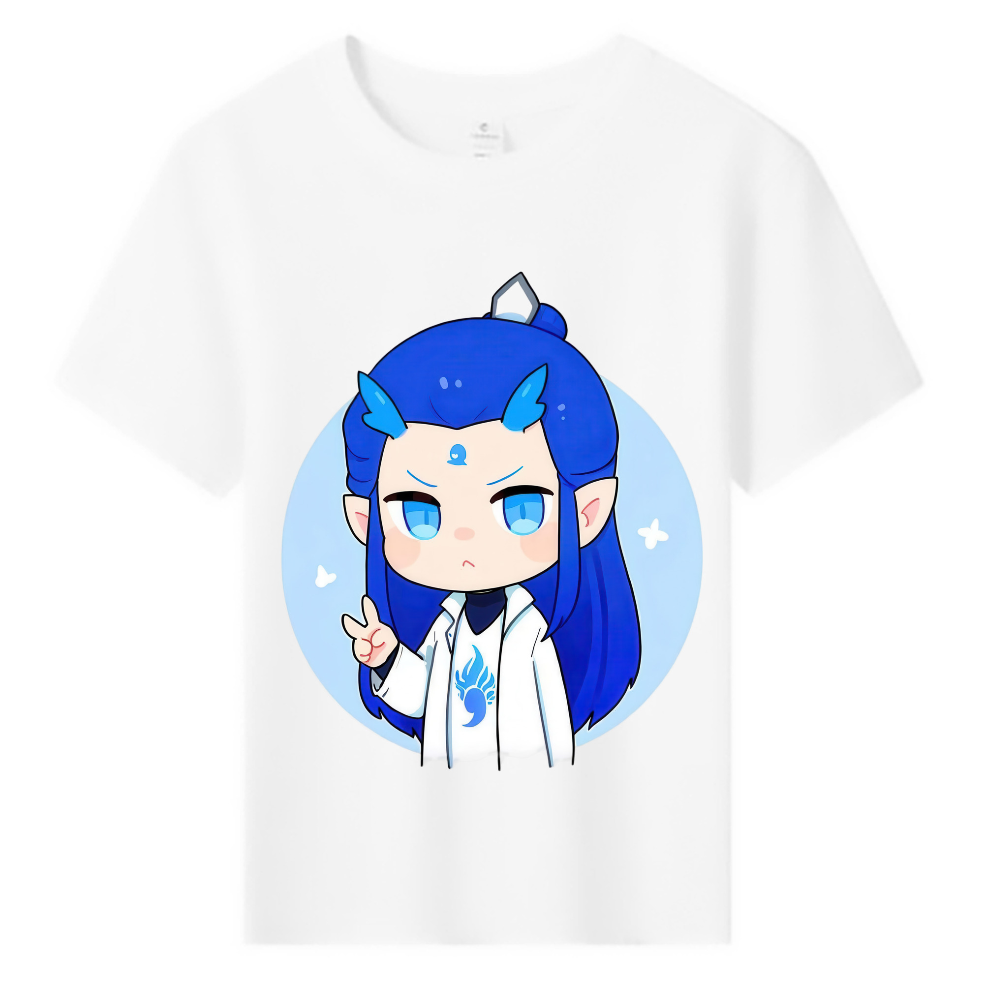 （画像用） Ne Zha 2 ナタ 魔童の大暴れ 綿100％キッズTシャツ（フロントプリント）