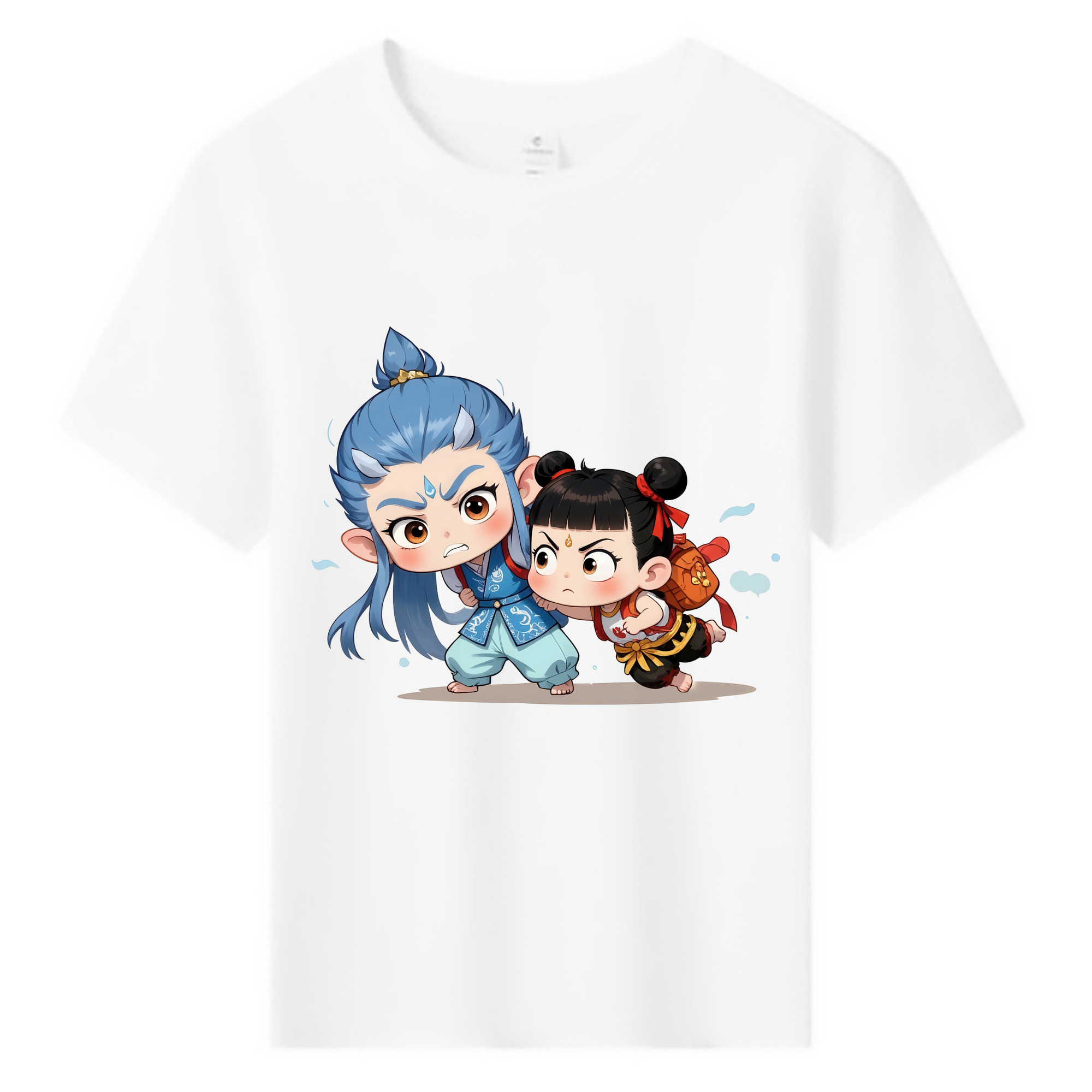 （画像用） Ne Zha 2 ナタ 魔童の大暴れ 綿100％キッズTシャツ（フロントプリント）
