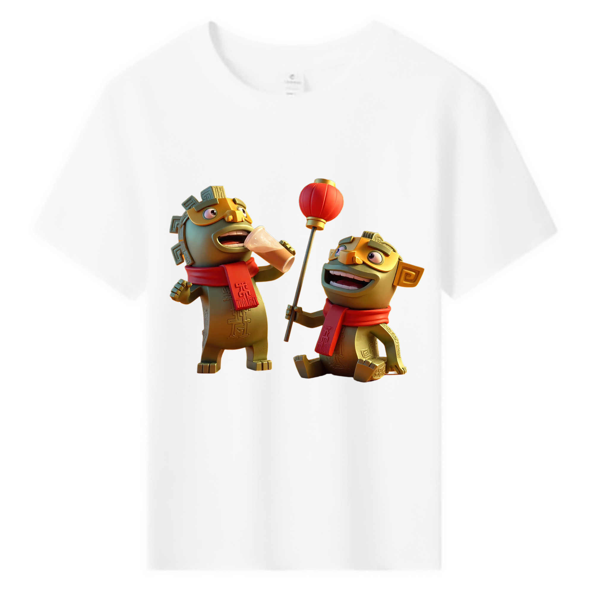 （画像用） Ne Zha 2 ナタ 魔童の大暴れ 綿100％キッズTシャツ（フロントプリント）