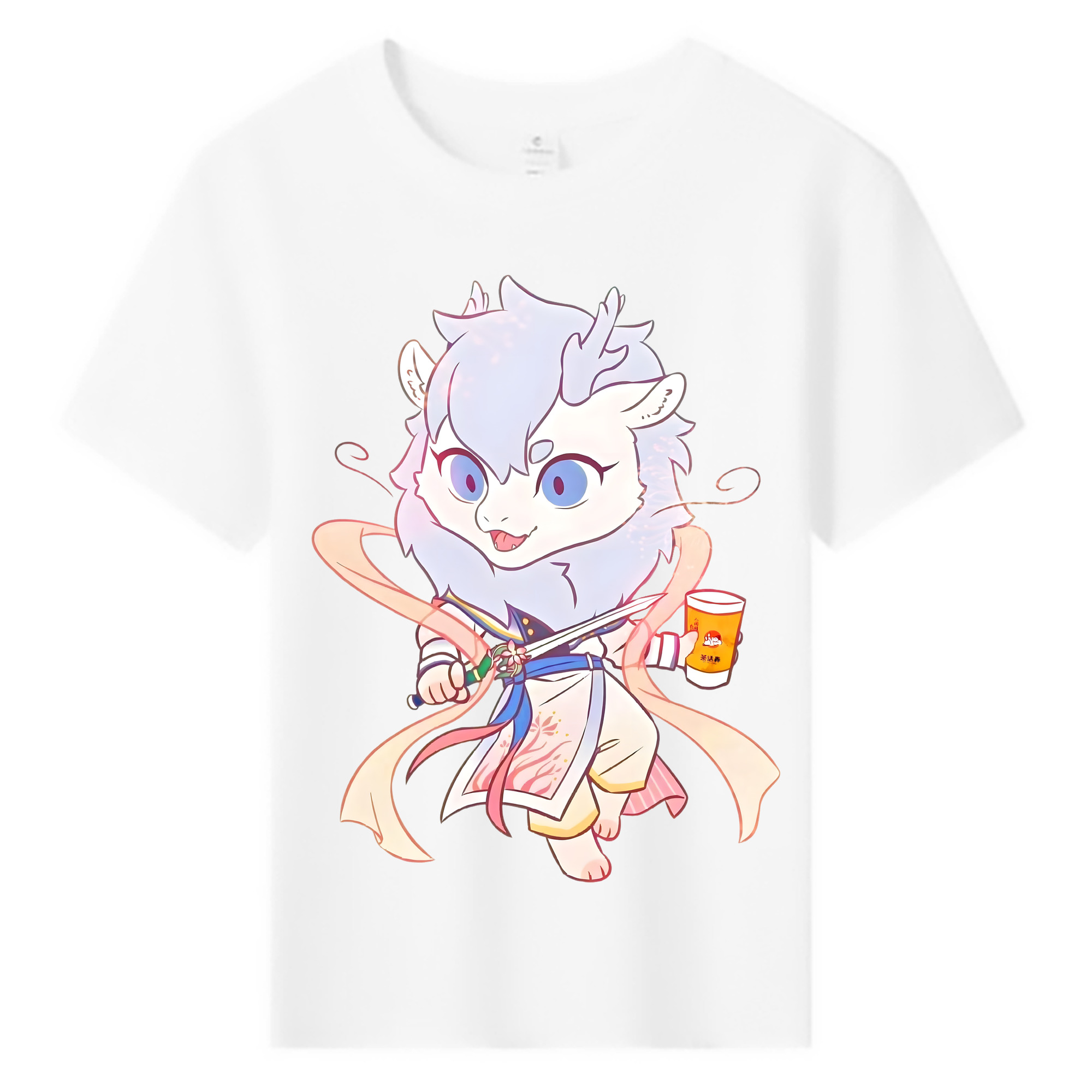 （画像用） Ne Zha 2 ナタ 魔童の大暴れ 綿100％キッズTシャツ（フロントプリント）
