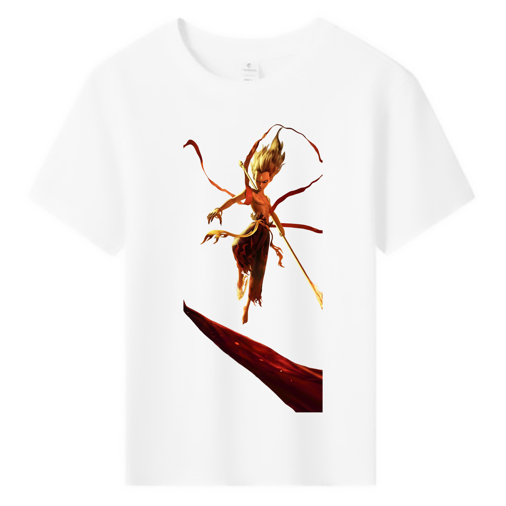 （画像用） Ne Zha 2 ナタ 魔童の大暴れ 綿100％キッズTシャツ（フロントプリント）