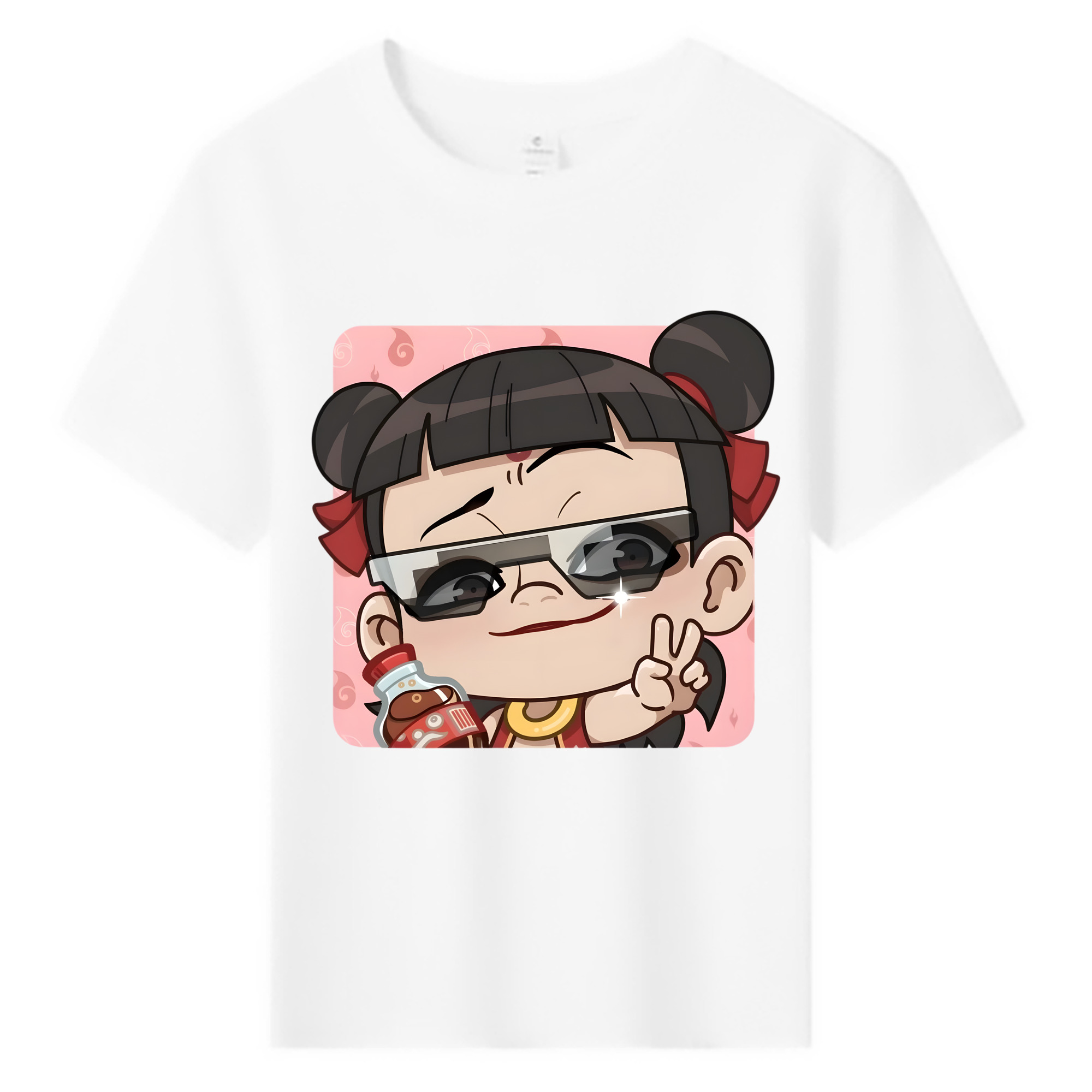 （画像用） Ne Zha 2 ナタ 魔童の大暴れ 綿100％キッズTシャツ（フロントプリント）