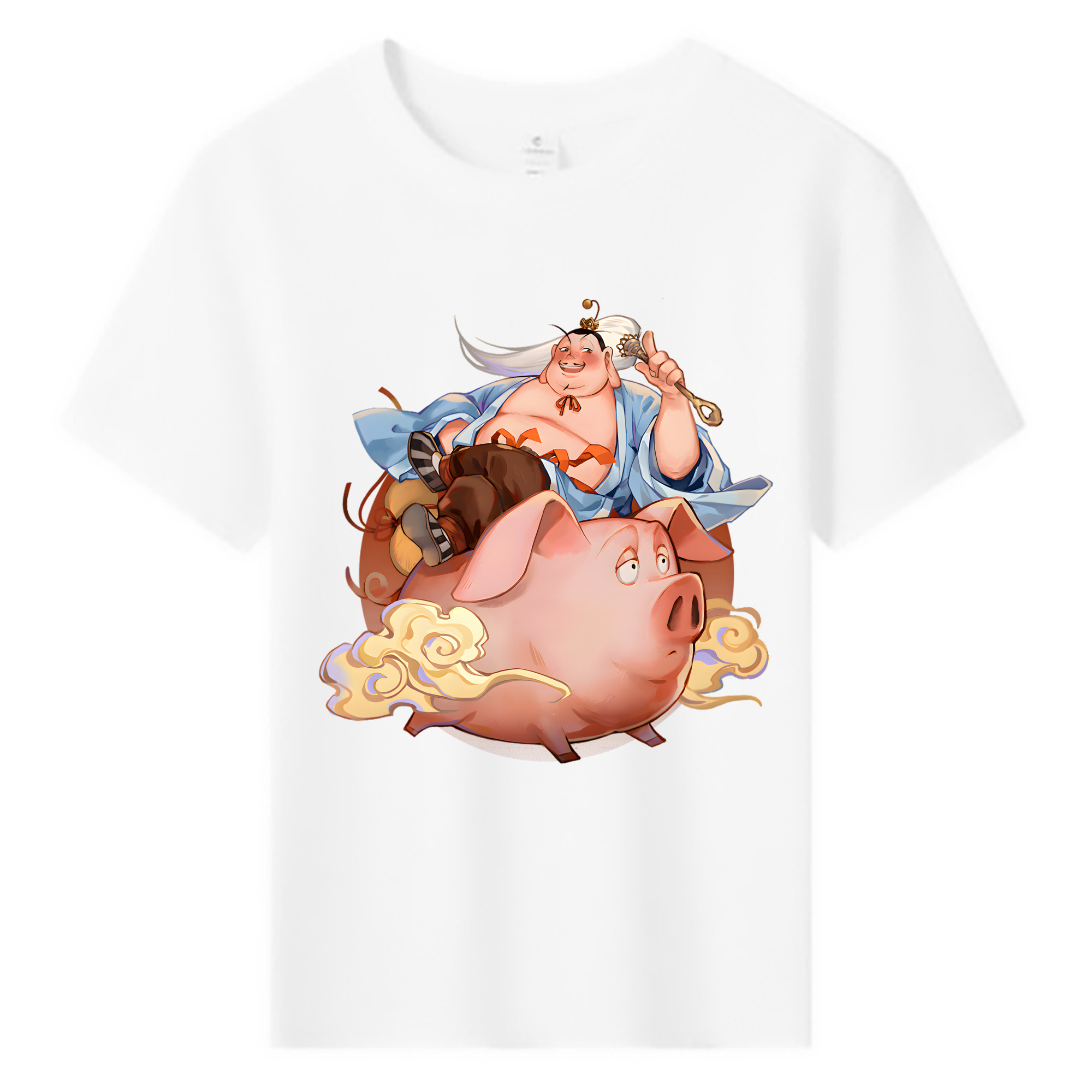 （画像用） Ne Zha 2 ナタ 魔童の大暴れ 綿100％キッズTシャツ（フロントプリント）