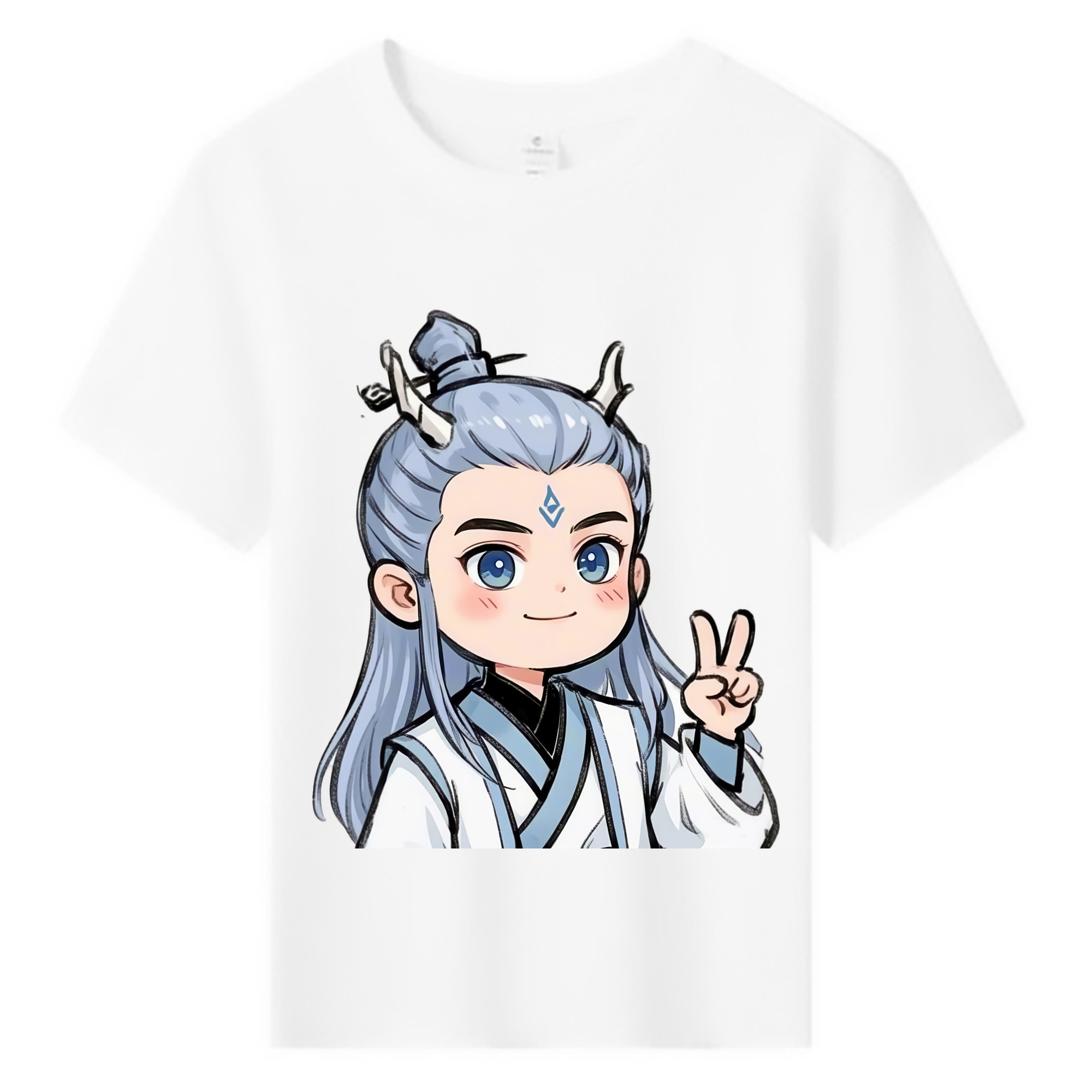 （画像用） Ne Zha 2 ナタ 魔童の大暴れ 綿100％キッズTシャツ（フロントプリント）