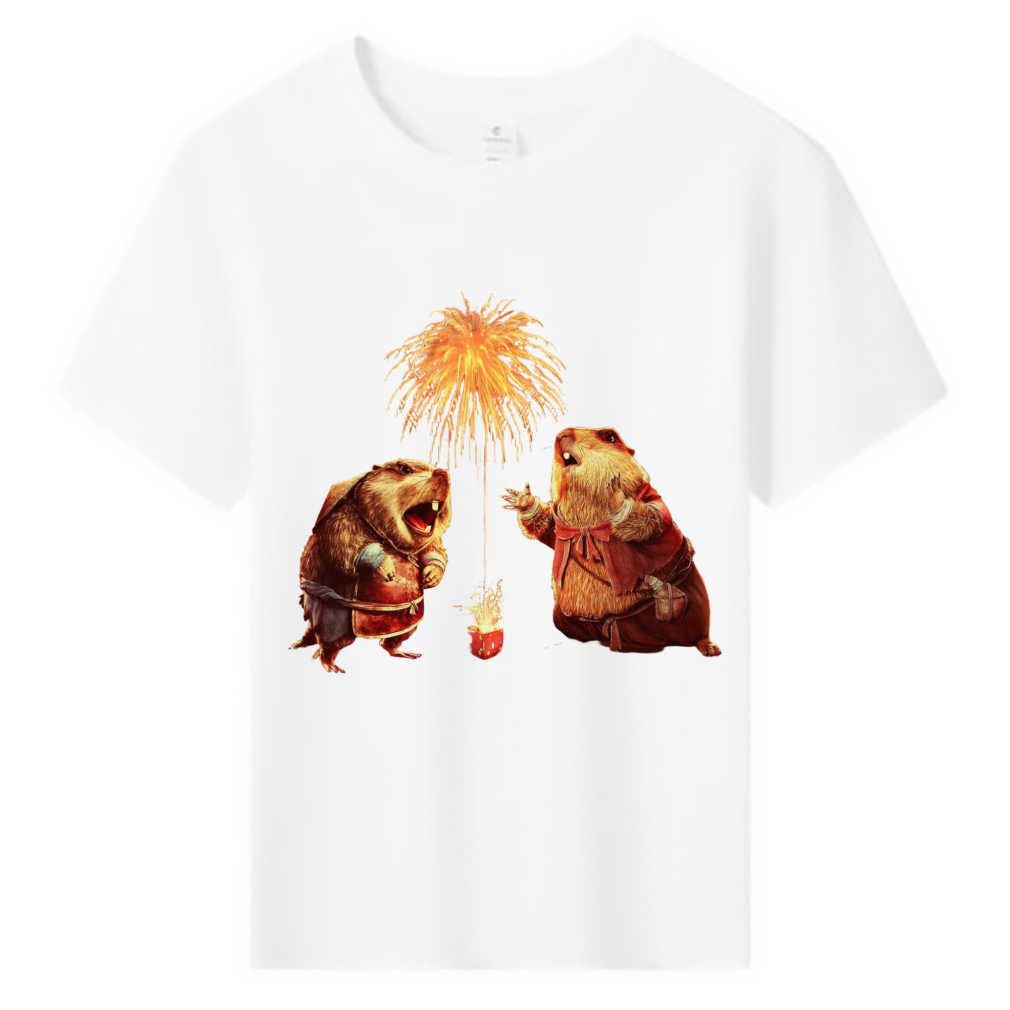 （画像用） Ne Zha 2 ナタ 魔童の大暴れ 綿100％キッズTシャツ（フロントプリント）