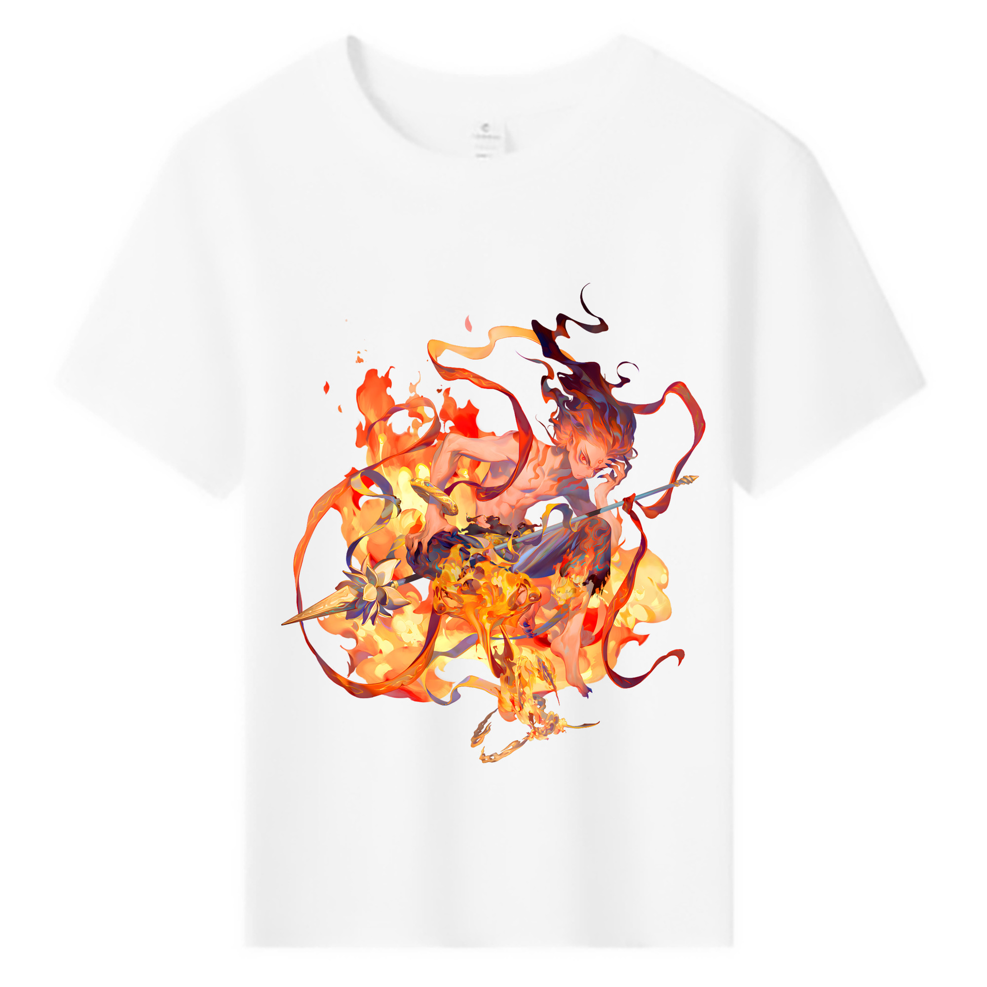 （画像用） Ne Zha 2 ナタ 魔童の大暴れ 綿100％キッズTシャツ（フロントプリント）
