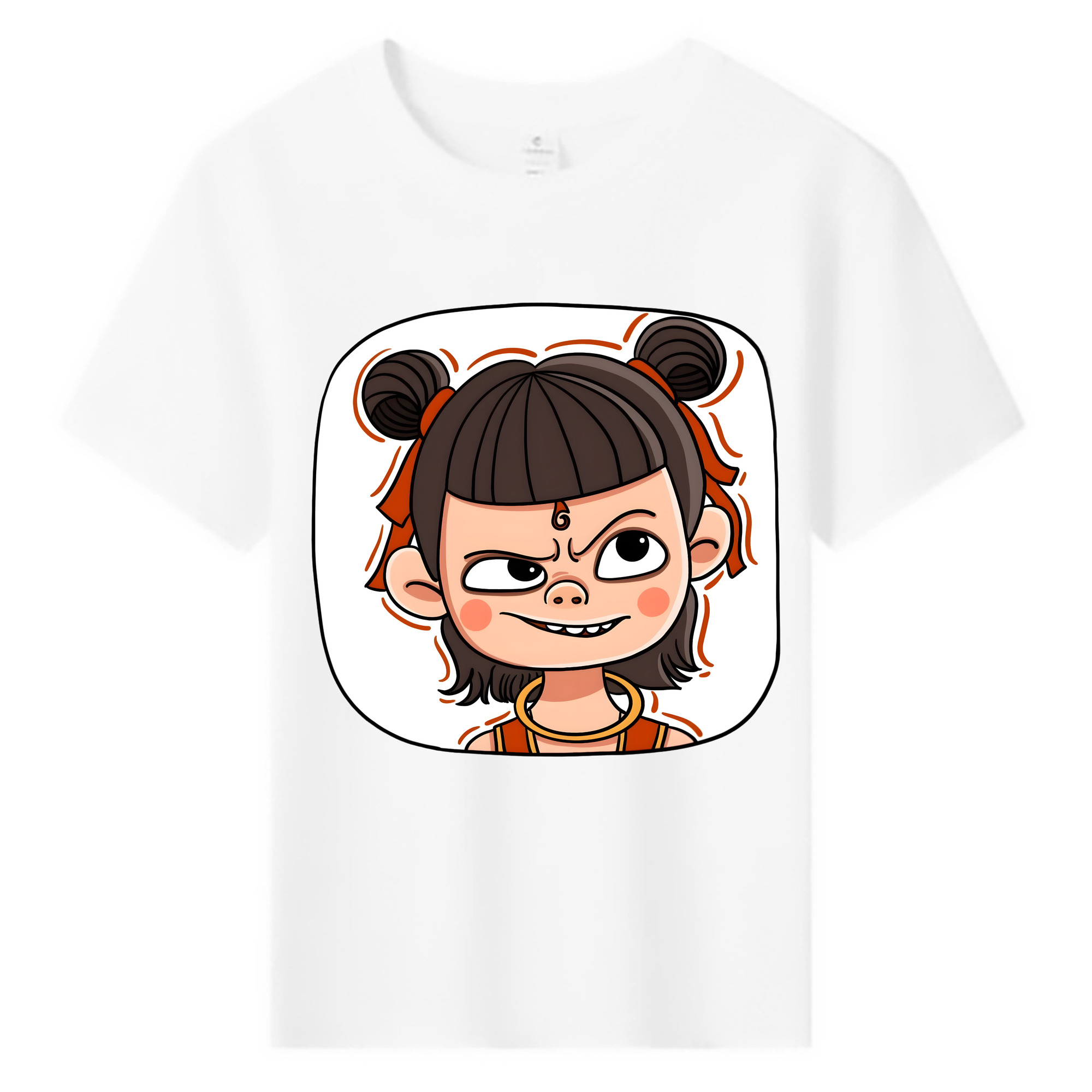 （画像用） Ne Zha 2 ナタ 魔童の大暴れ 綿100％キッズTシャツ（フロントプリント）