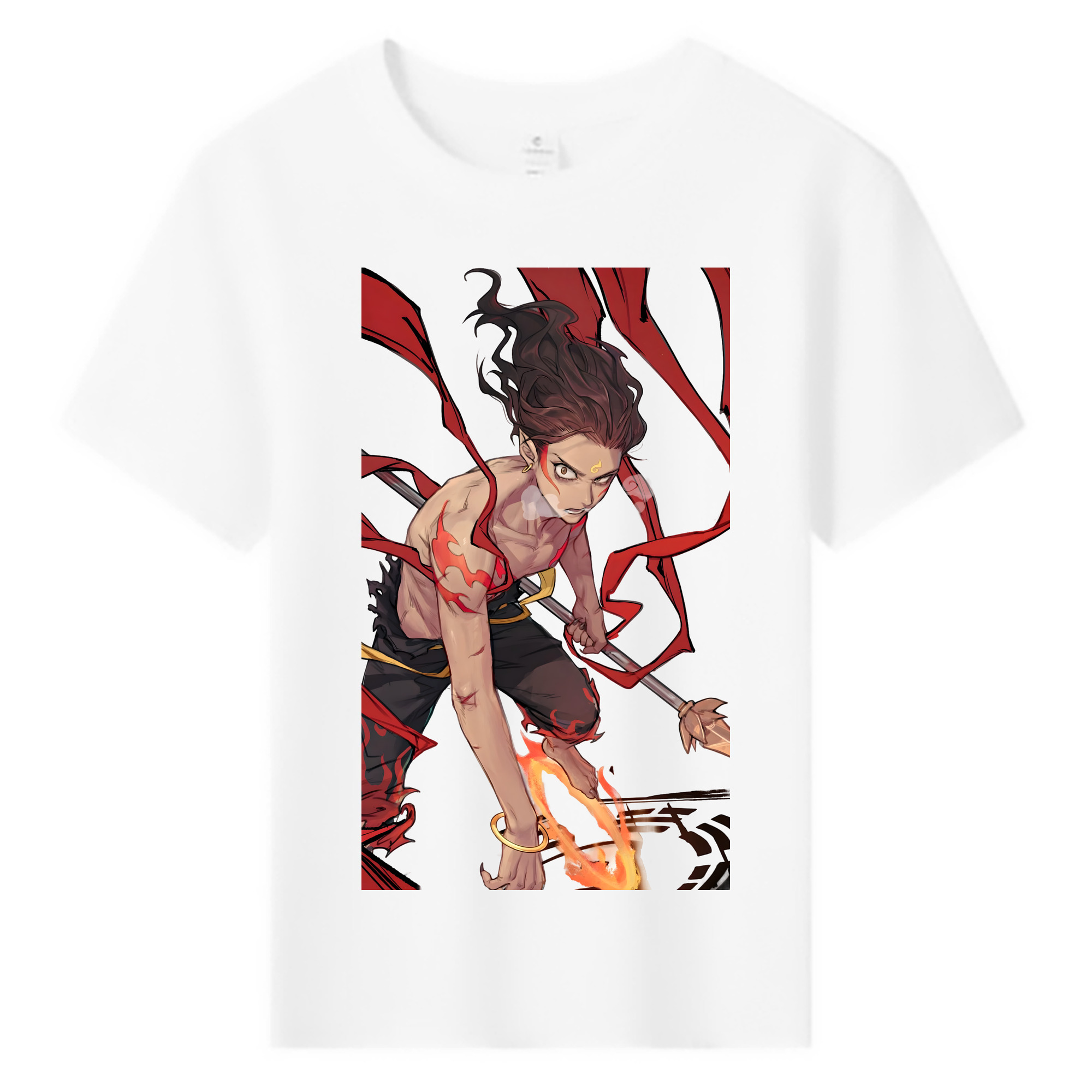 （画像用） Ne Zha 2 ナタ 魔童の大暴れ 綿100％キッズTシャツ（フロントプリント）