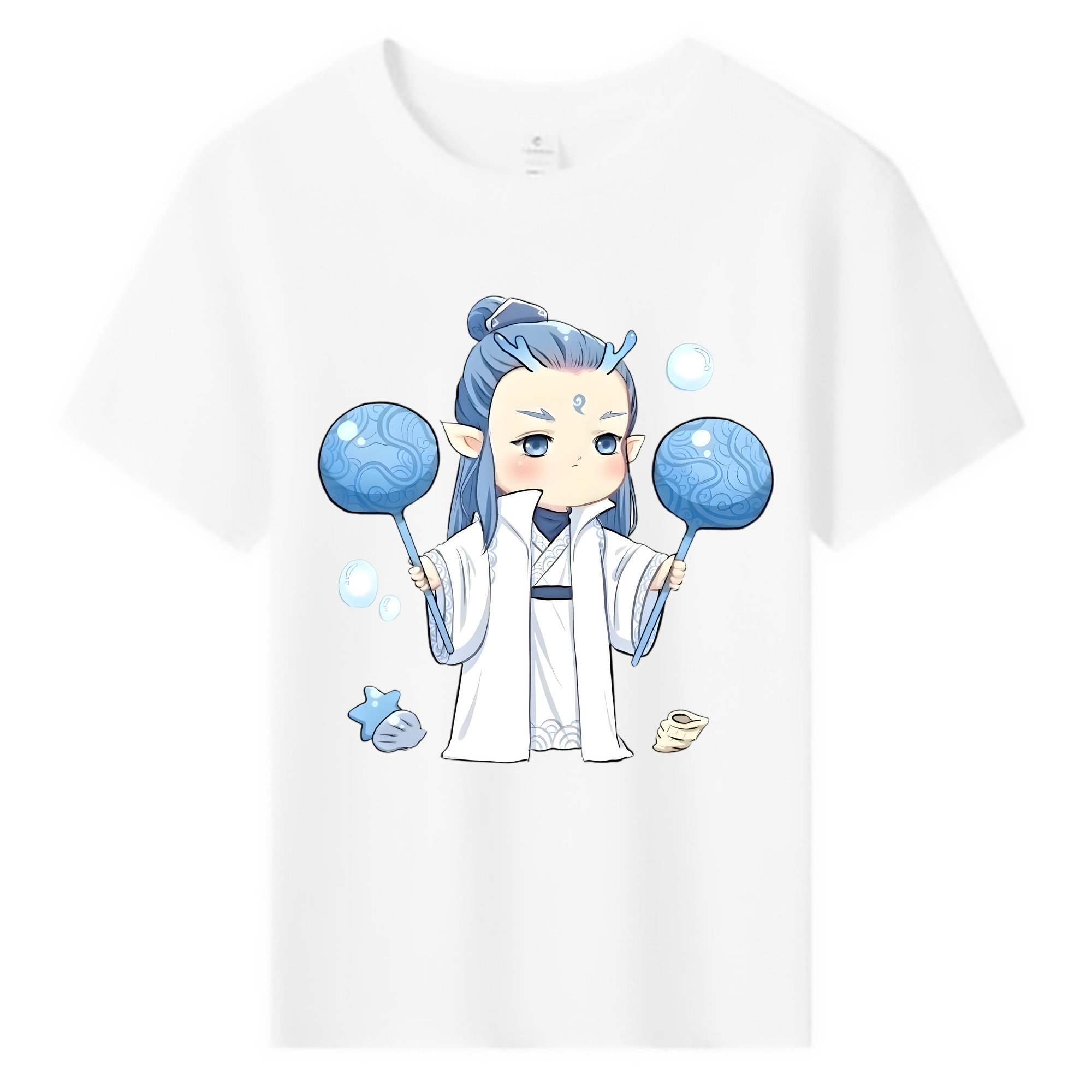 （画像用） Ne Zha 2 ナタ 魔童の大暴れ 綿100％キッズTシャツ（フロントプリント）