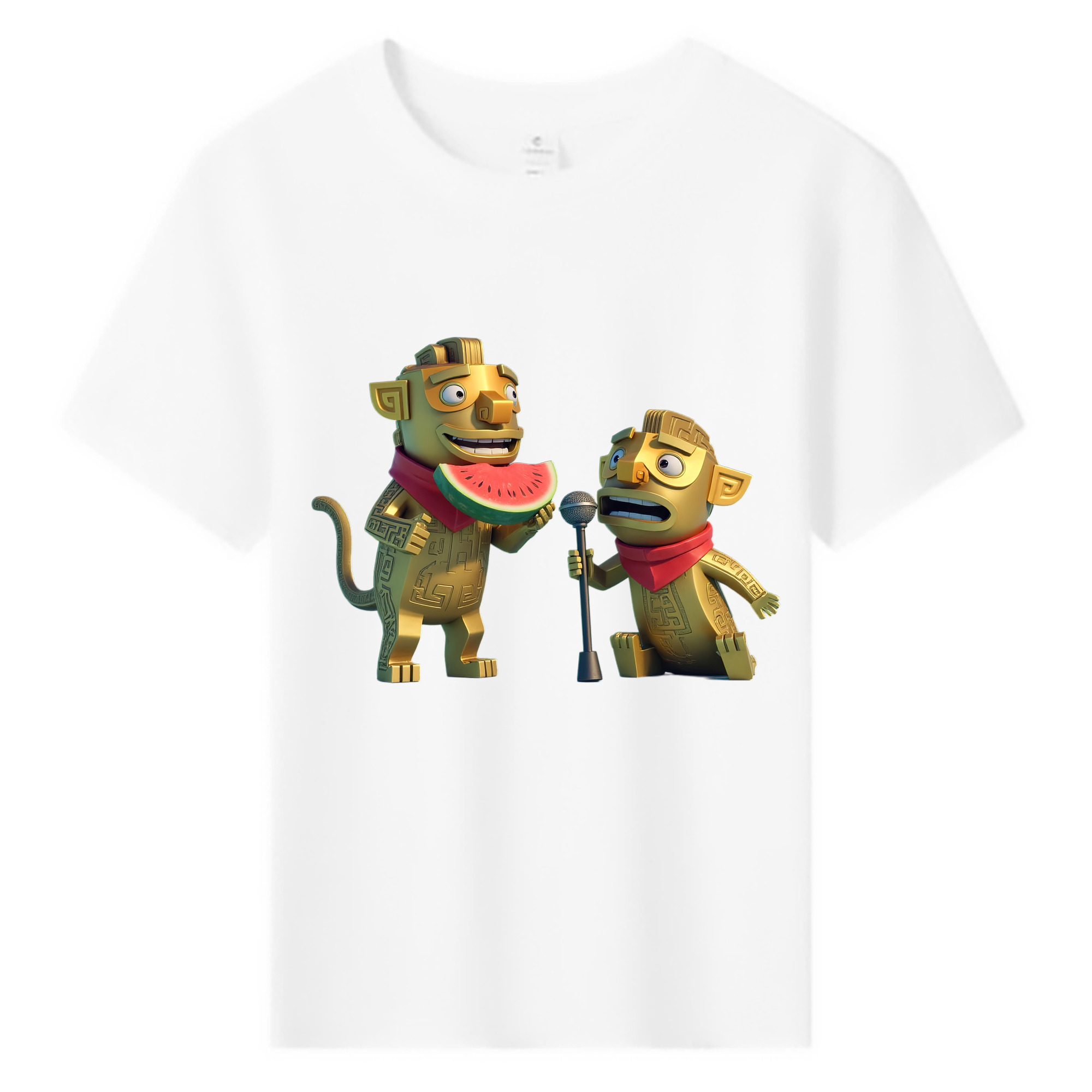 （画像用） Ne Zha 2 ナタ 魔童の大暴れ 綿100％キッズTシャツ（フロントプリント）