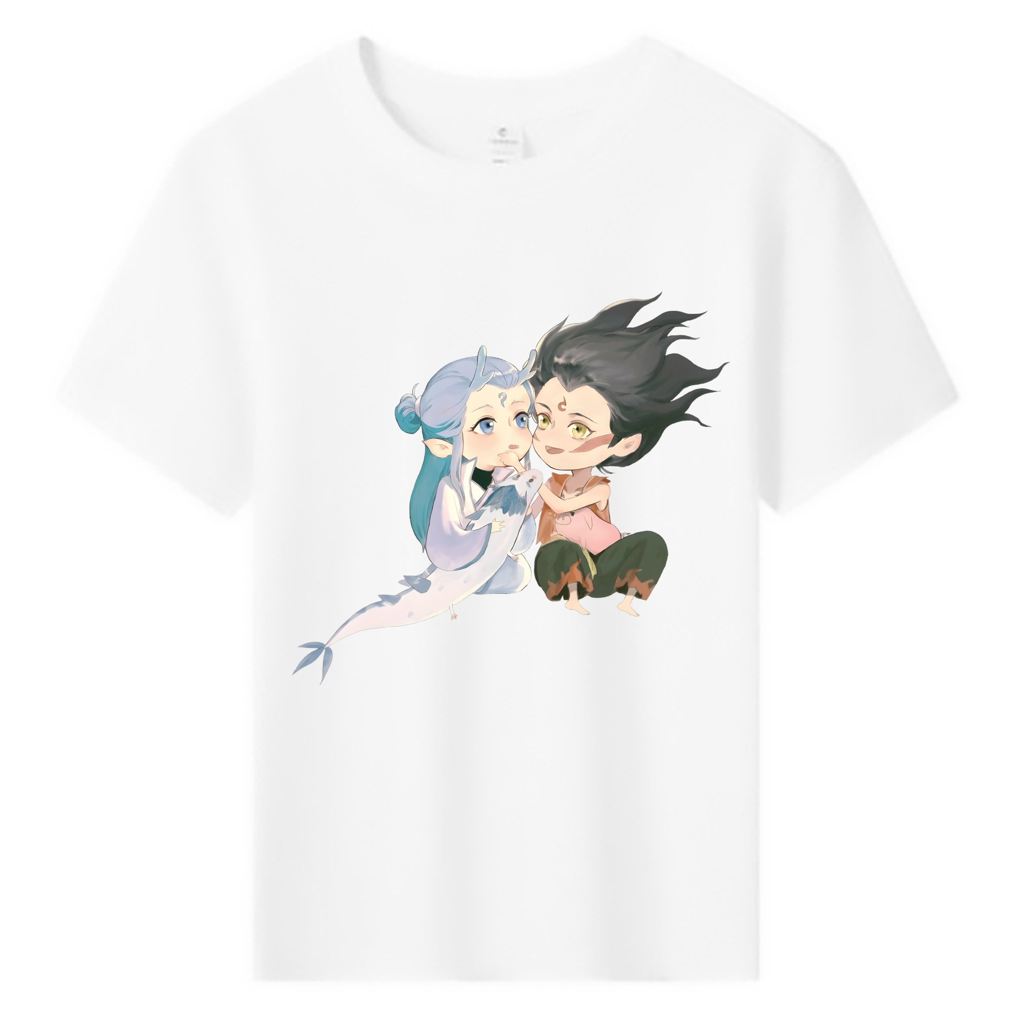 （画像用） Ne Zha 2 ナタ 魔童の大暴れ 綿100％キッズTシャツ（フロントプリント）