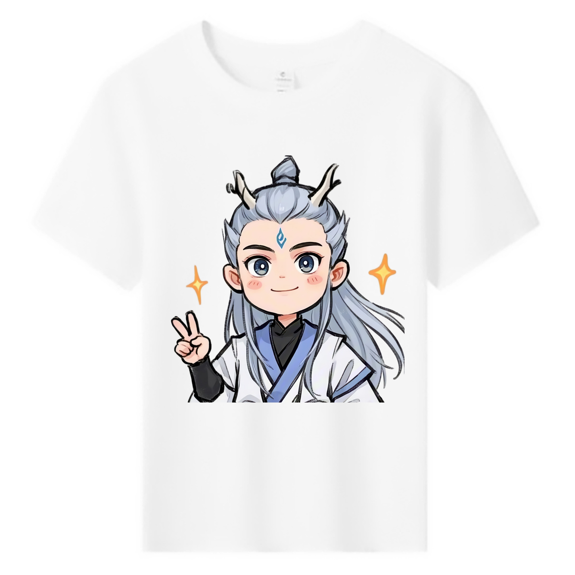 （画像用） Ne Zha 2 ナタ 魔童の大暴れ 綿100％キッズTシャツ（フロントプリント）