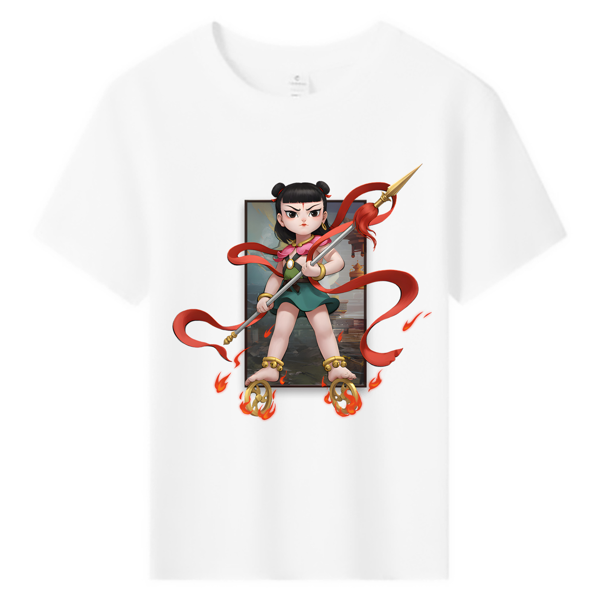 （画像用） Ne Zha 2 ナタ 魔童の大暴れ 綿100％キッズTシャツ（フロントプリント）