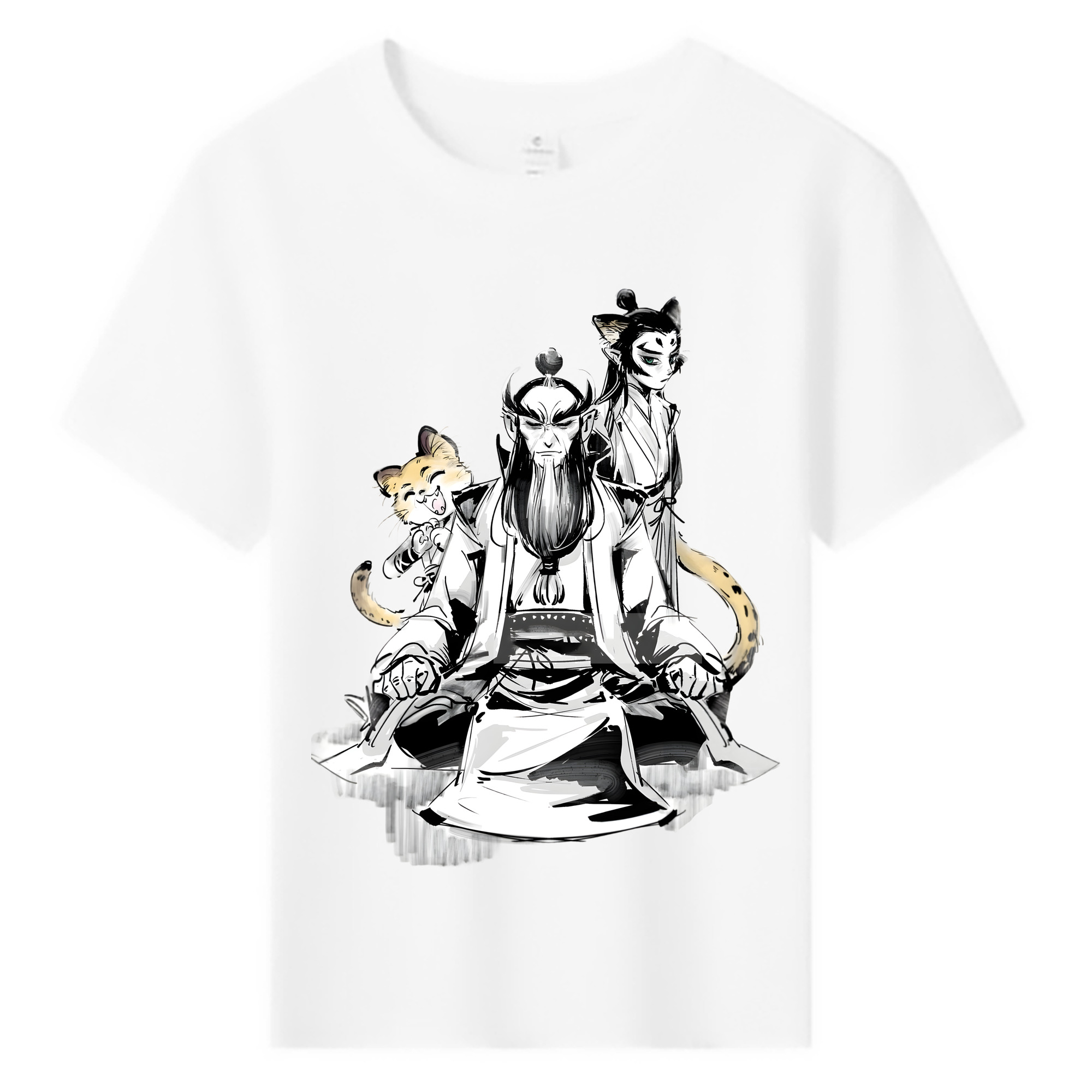 （画像用） Ne Zha 2 ナタ 魔童の大暴れ 綿100％キッズTシャツ（フロントプリント）