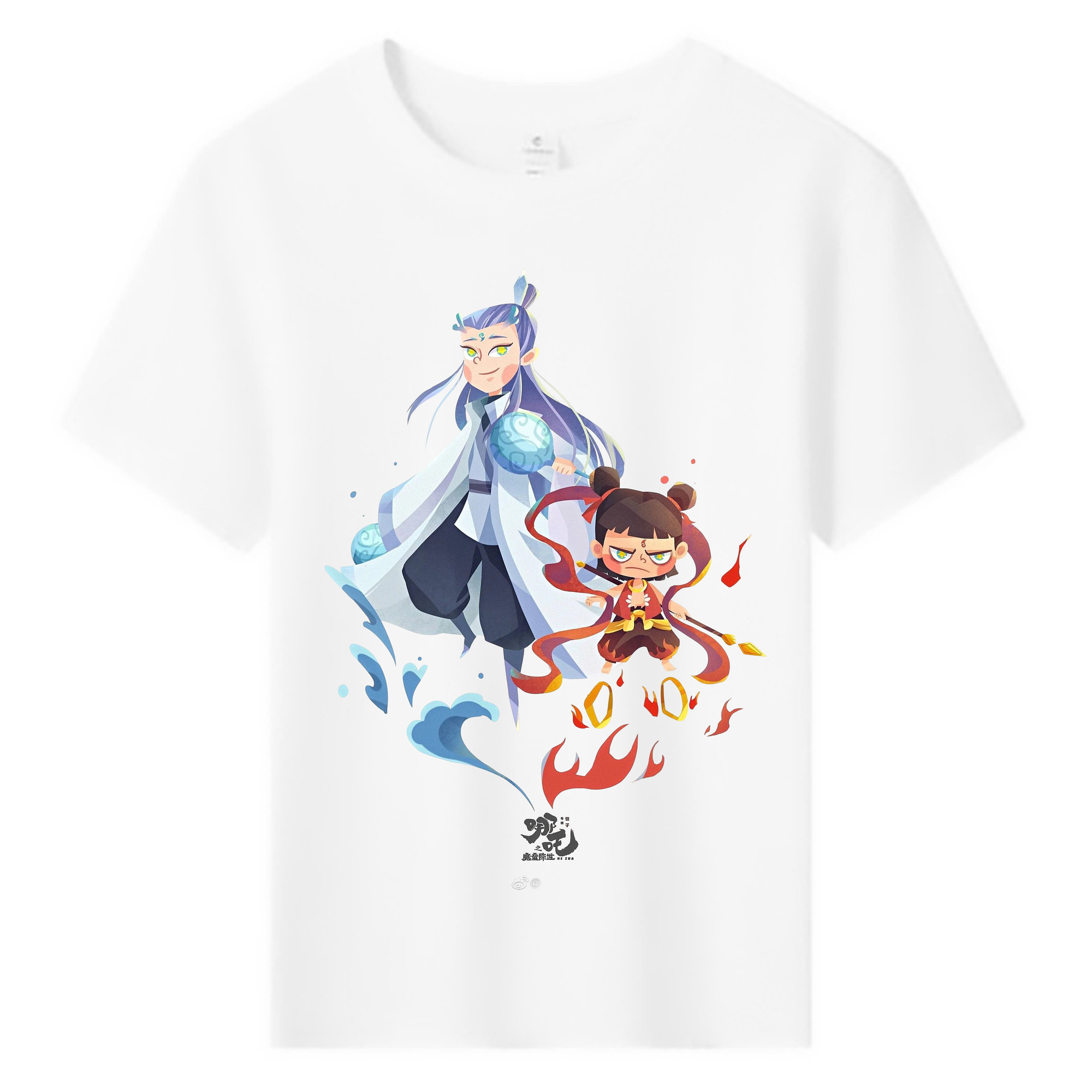 （画像用） Ne Zha 2 ナタ 魔童の大暴れ 綿100％キッズTシャツ（フロントプリント）