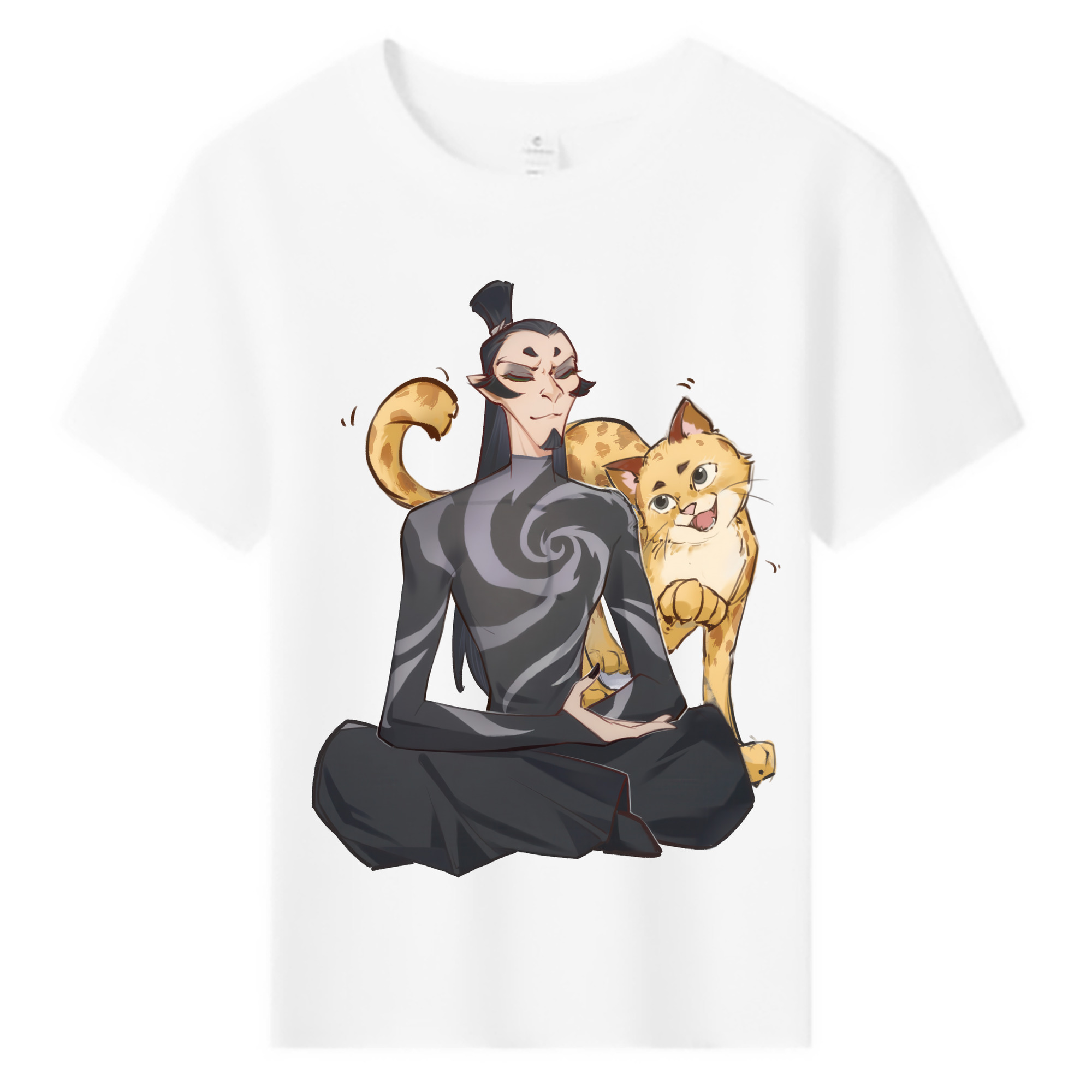 （画像用） Ne Zha 2 ナタ 魔童の大暴れ 綿100％キッズTシャツ（フロントプリント）