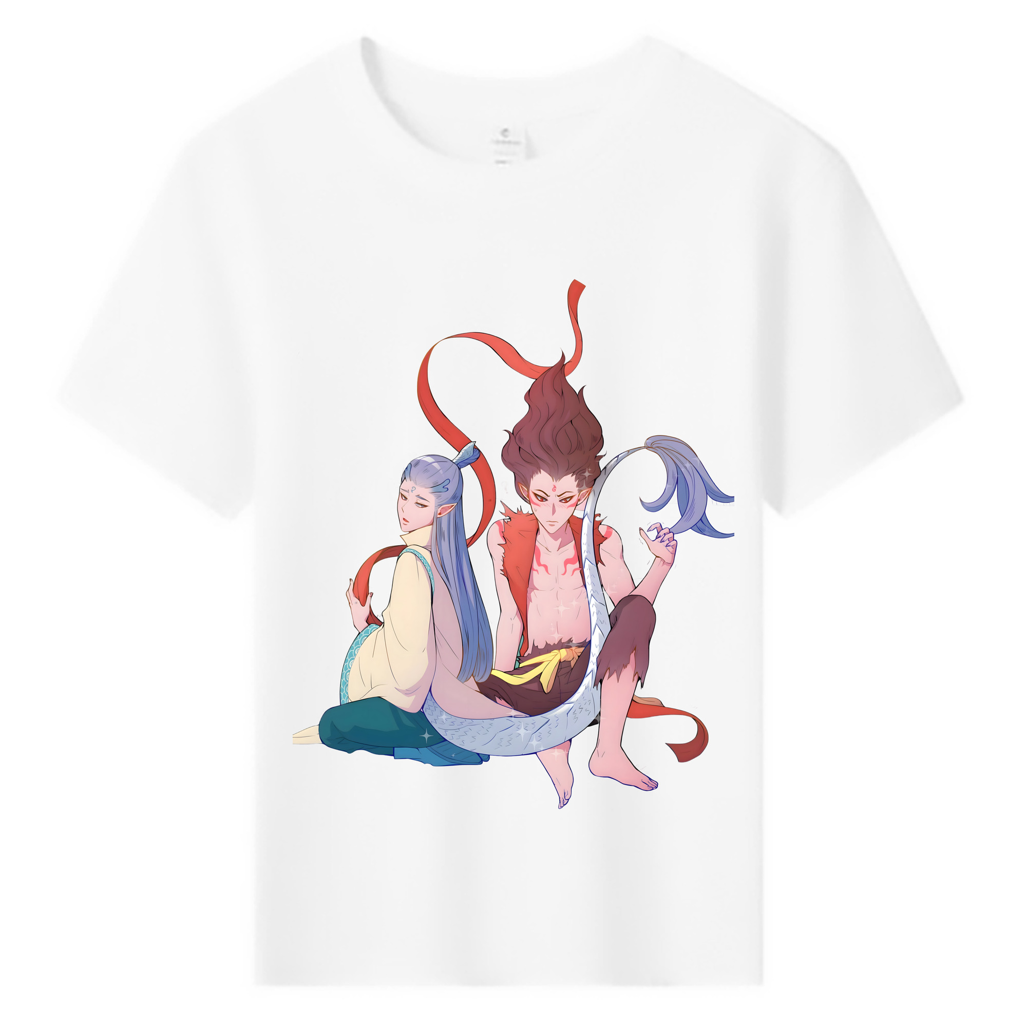 （画像用） Ne Zha 2 ナタ 魔童の大暴れ 綿100％キッズTシャツ（フロントプリント）