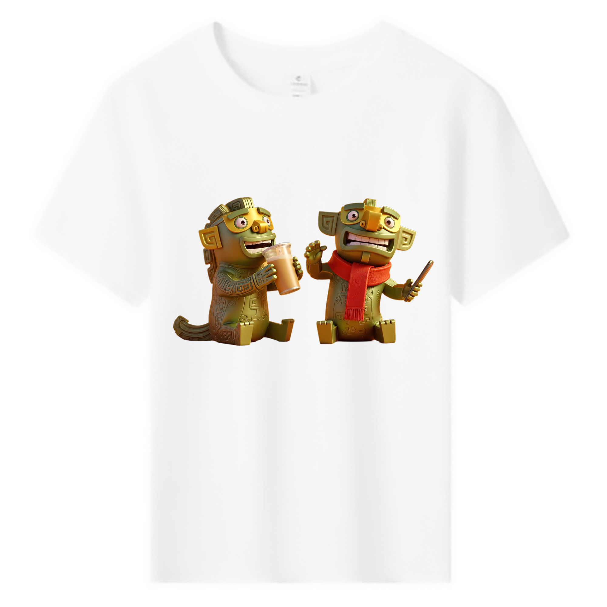（画像用） Ne Zha 2 ナタ 魔童の大暴れ 綿100％キッズTシャツ（フロントプリント）